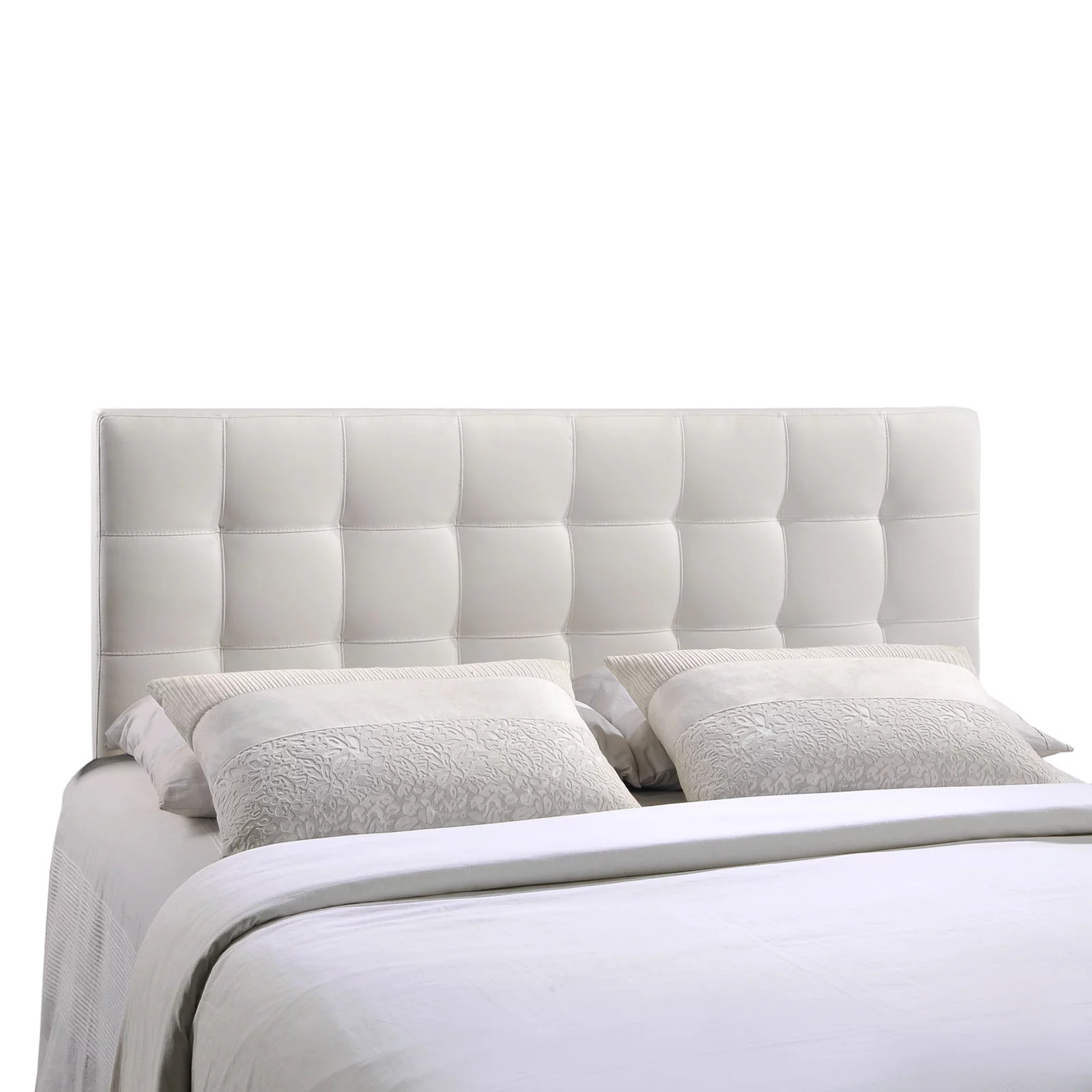 Modway Lily Queen Upholstered Vinyl Headboard in White