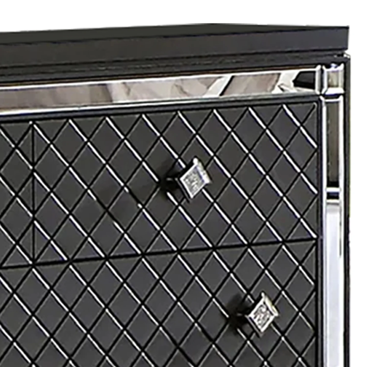 Benjara 63 in. Calan Wide 9 Drawers Pebble Texture Wood Dresser Chest, Gray