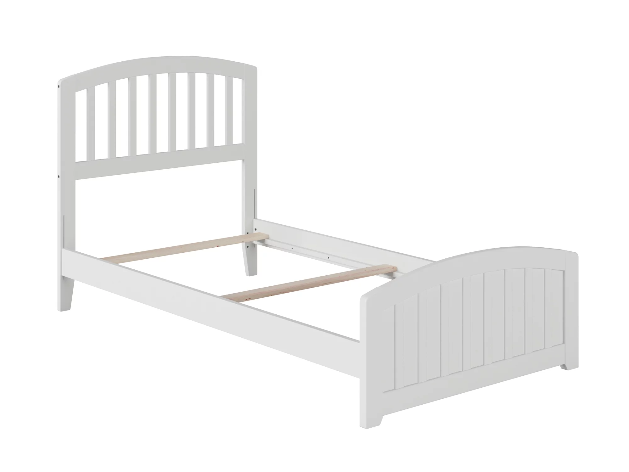 Richmond Twin XL Traditional Bed with Matching Foot Board in White