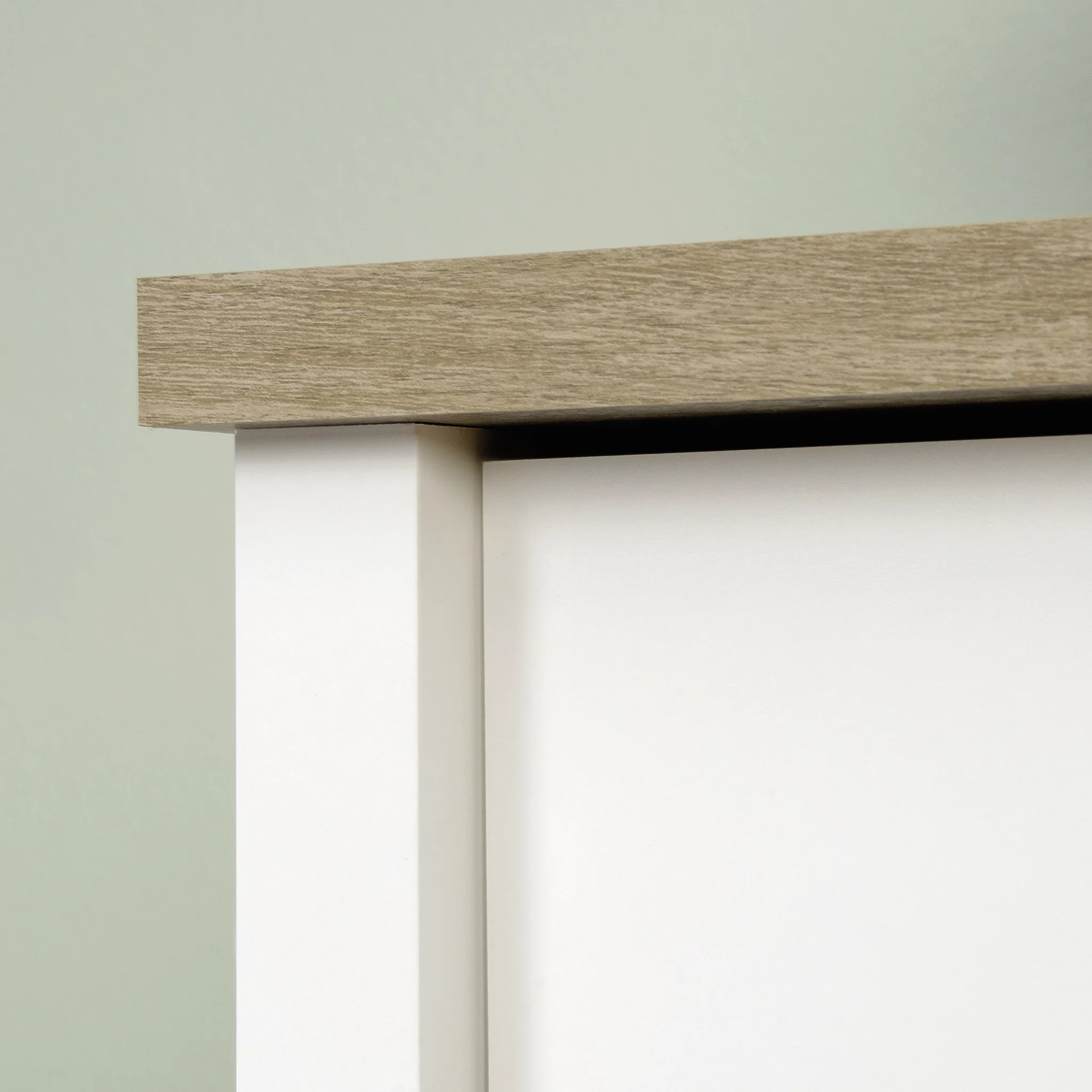 Sauder Cottage Road 4 Drawer Chest, Soft White & Lintel Oak Finish