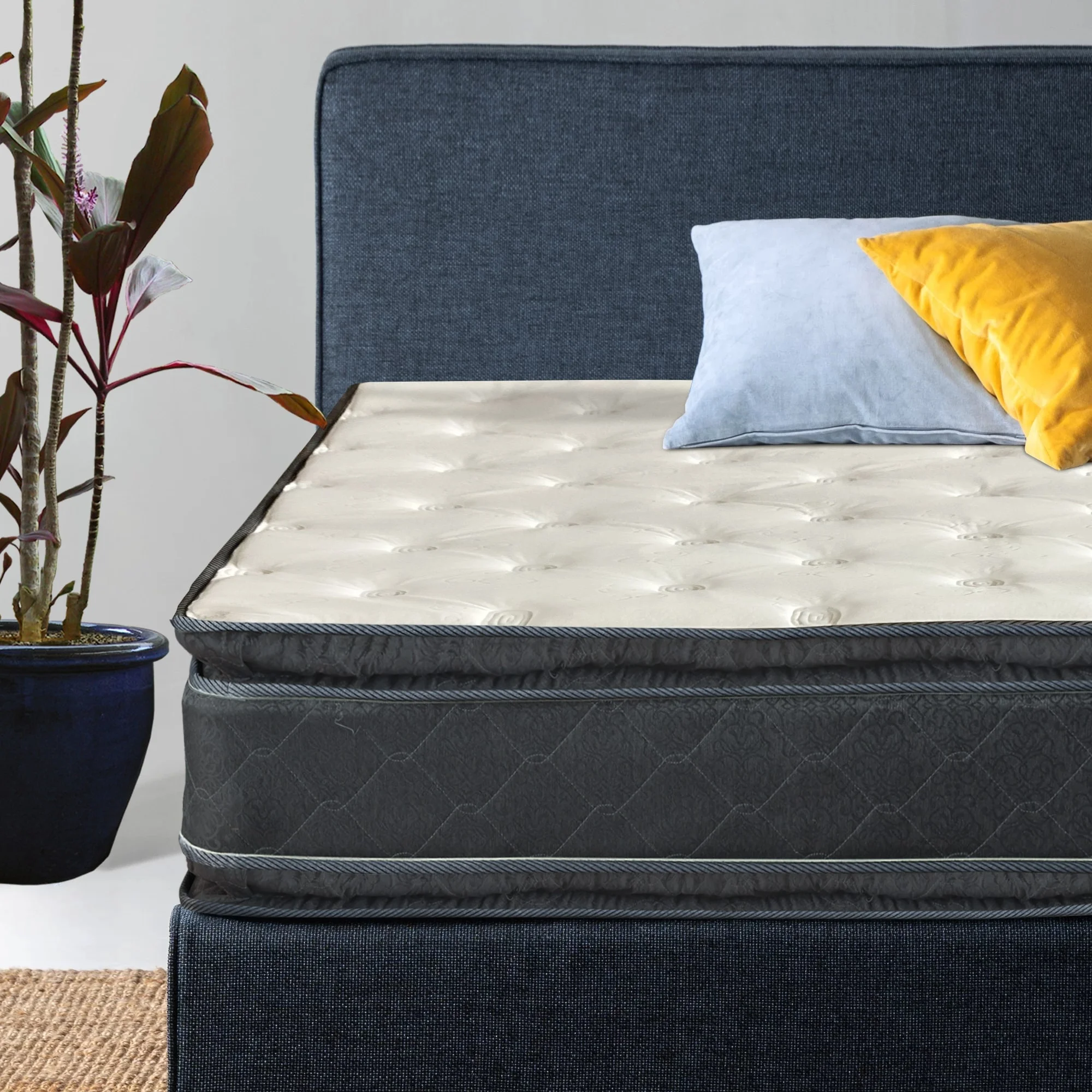 Onetan 12-Inch Medium Firm Pillow Top Heavier Pocket Coil Spring Hybrid Mattress, Motion Isolation with Durable Support, Bed in a Box Twin