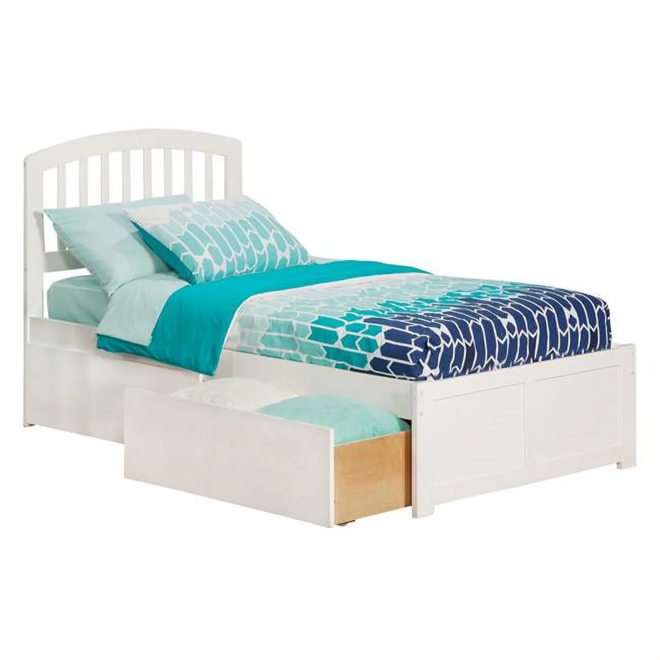 Richmond Extra Large Match Footboard with Urban Bed Drawers x 1 - White, Twin Size