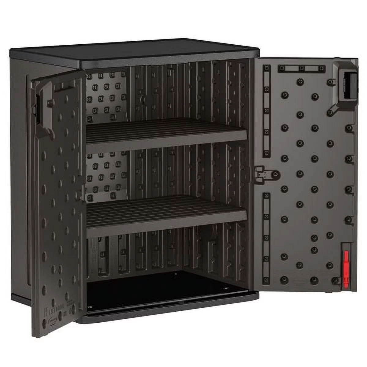 Suncast 36 in Storage Cabinet Locker for Garage and Shed, Black, BMCCPD3600