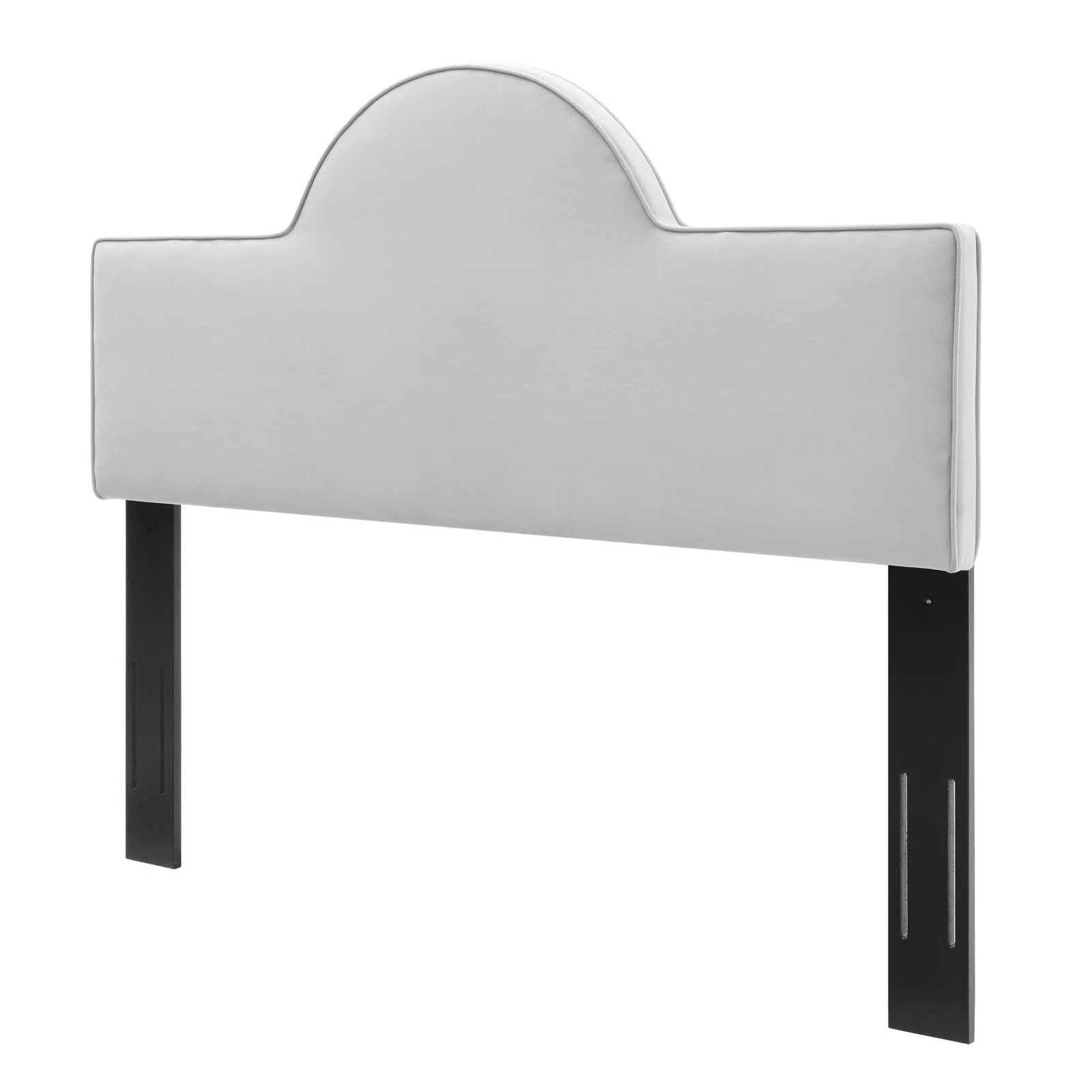 Headboard, Twin Size, Velvet, Light Grey Gray, Modern Contemporary Urban Design, Bedroom Master Guest Suite