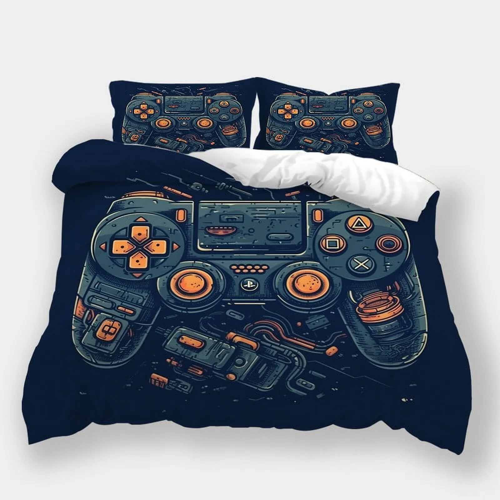 Comforter Cover Set Gamepad Printed Bedspreads Teen Adult Fashion Bedroom Decor Bed Gift,California King (98