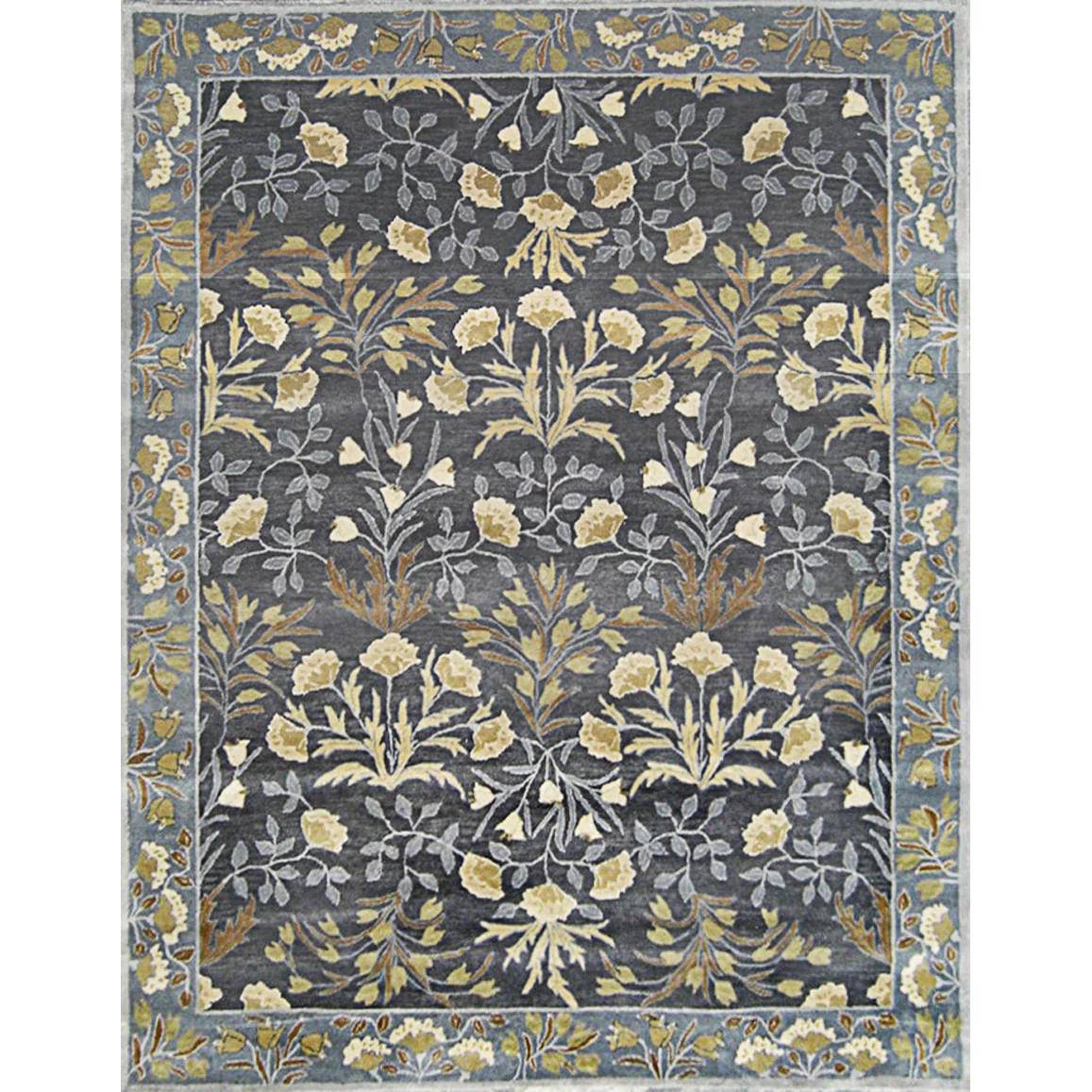 Rugsville Bonjour Blue Wool Rug 11932 -9x12