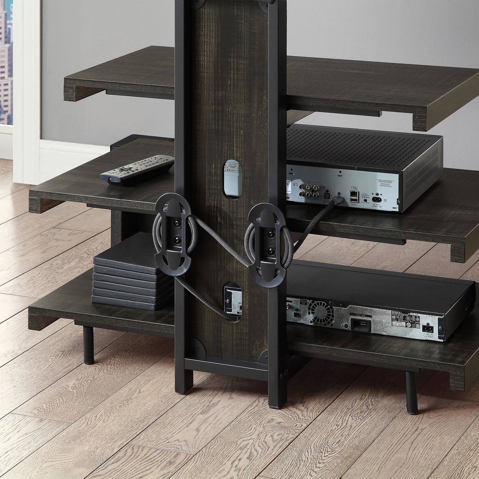 Whalen 3-Shelf Television Stand with Floater Mount for TVs up to 55