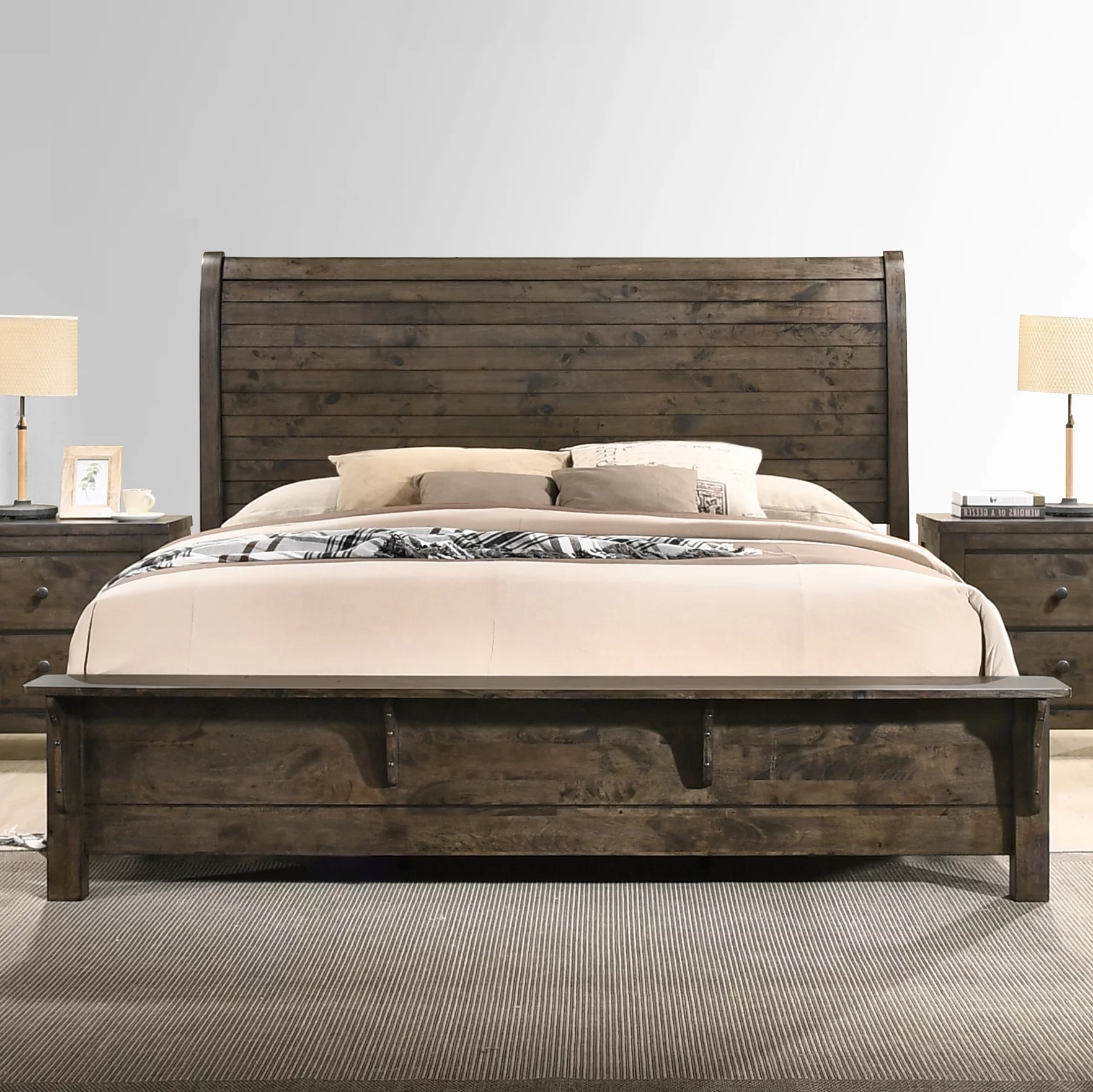 Roundhill Furniture Pavita Sleigh Bed