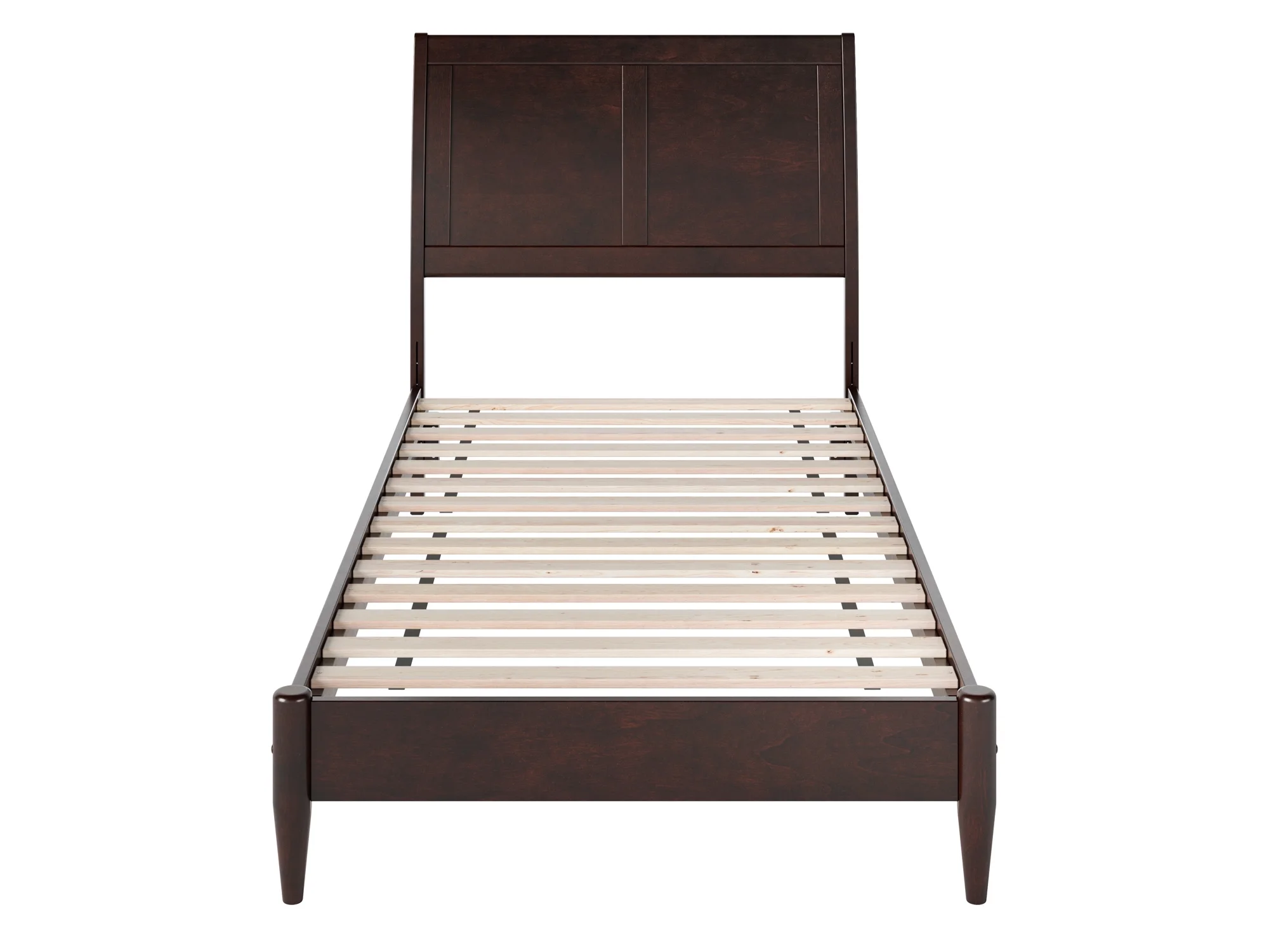 AFI Valencia Twin XL Solid Wood Low Profile Sleigh Platform Bed, Espresso