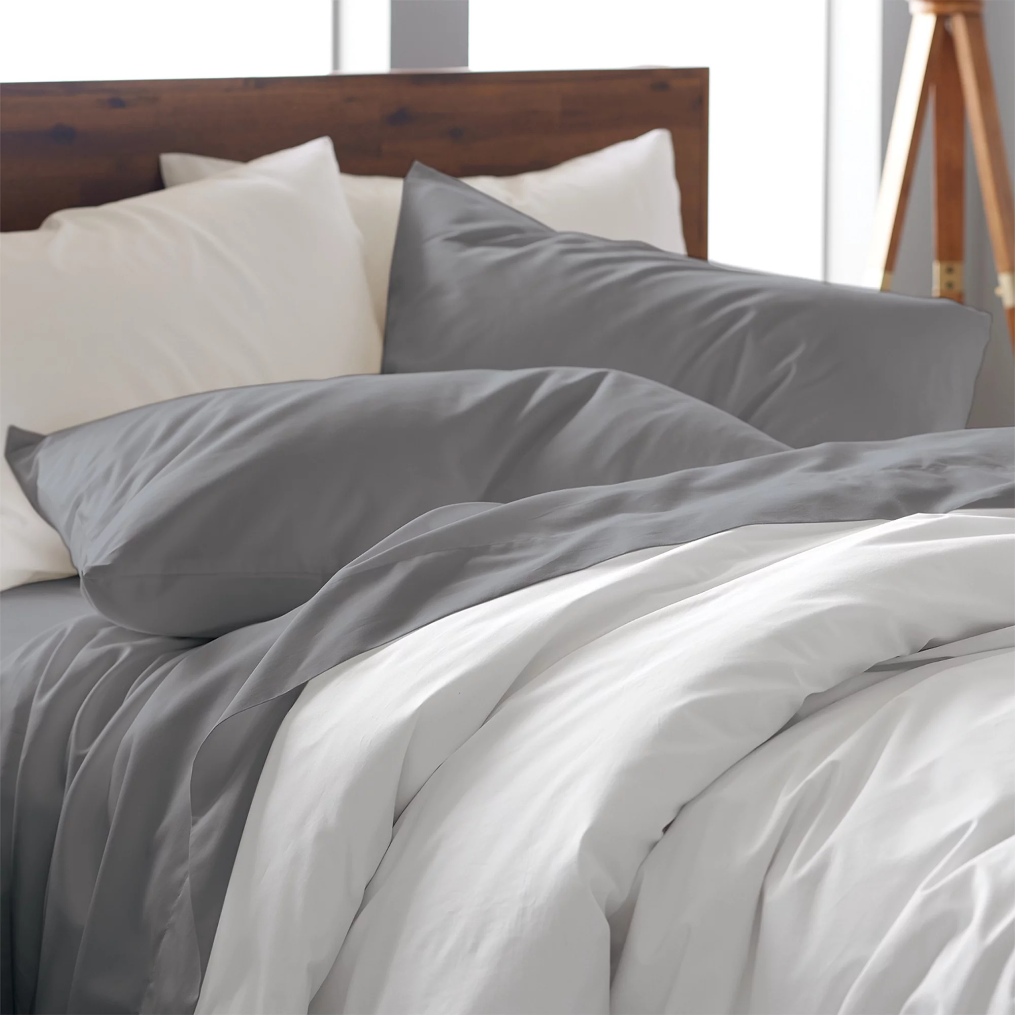 Ella Jayne 1200 Thread Count 100% Cotton Sateen Deep Pocket 4-piece Sheet Set - King, Steel, 4 pc