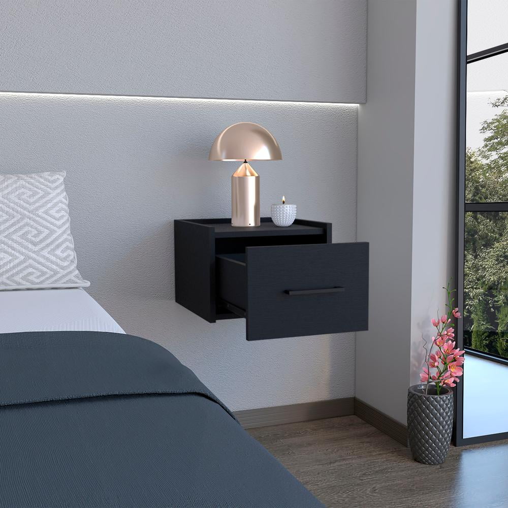Depot E-Shop Floating Nightstand, Space-Saving Design with Handy Drawer and Surface