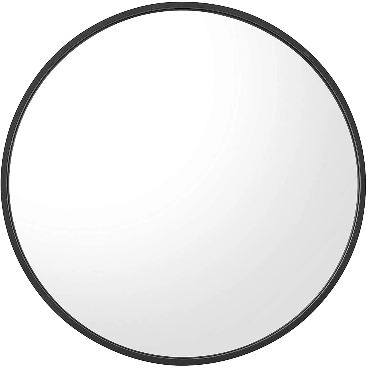 Kinger Home Black Circle Wall Mirror 20 inch Round Wall Mirror for Entryways, Washrooms, and Living Rooms