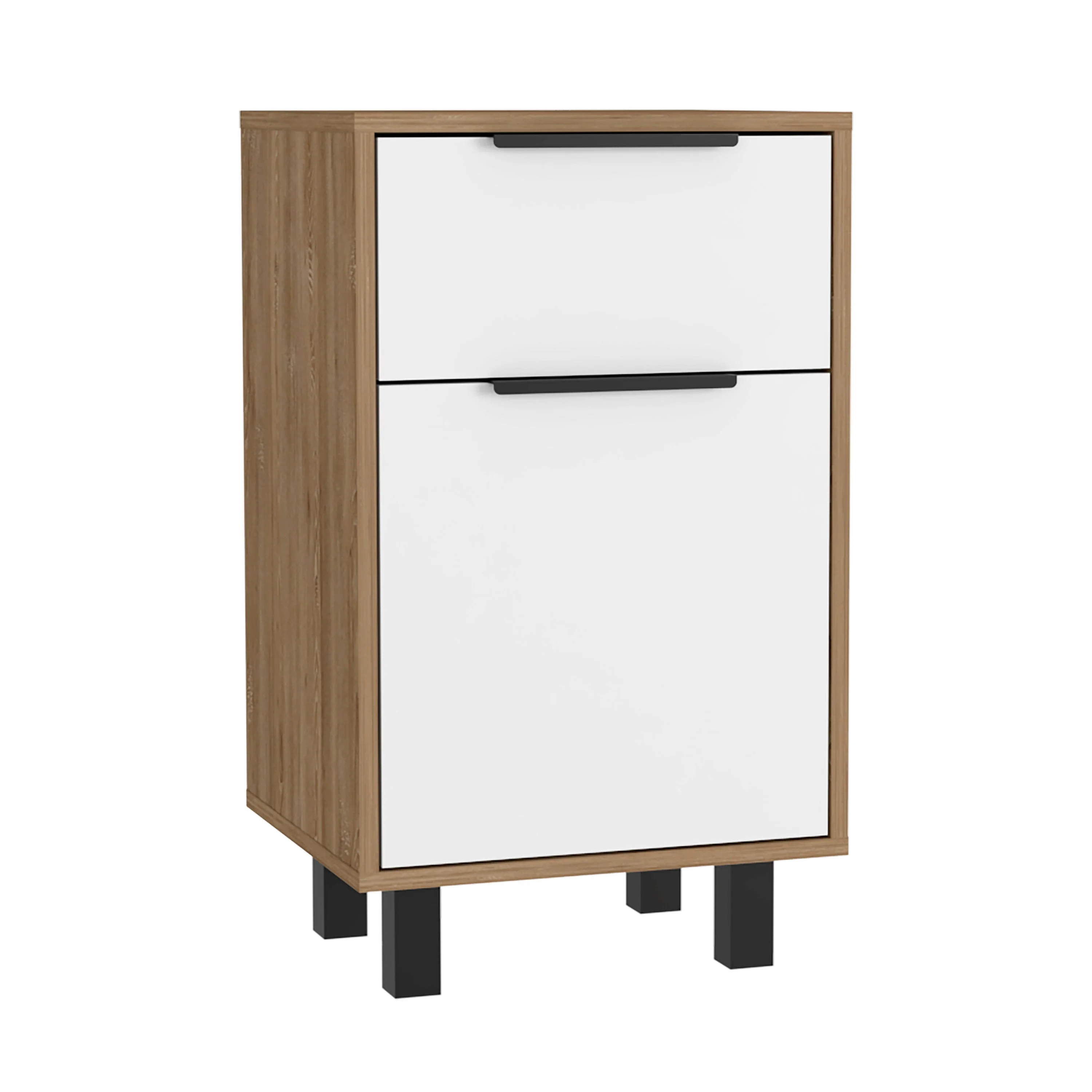 Kaia Z Nightstand, One Drawer, One Cabinet, Four Legs, Superior Top