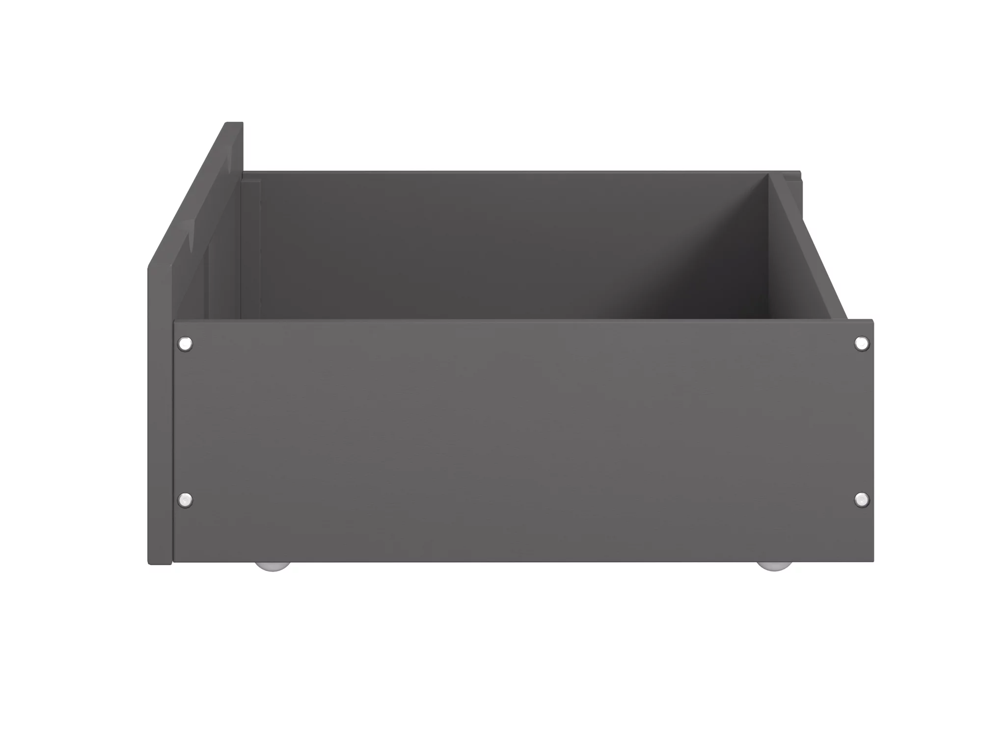 AFI Under Bed Foot Drawer Storage Drawer for Platform Beds, Twin, Grey