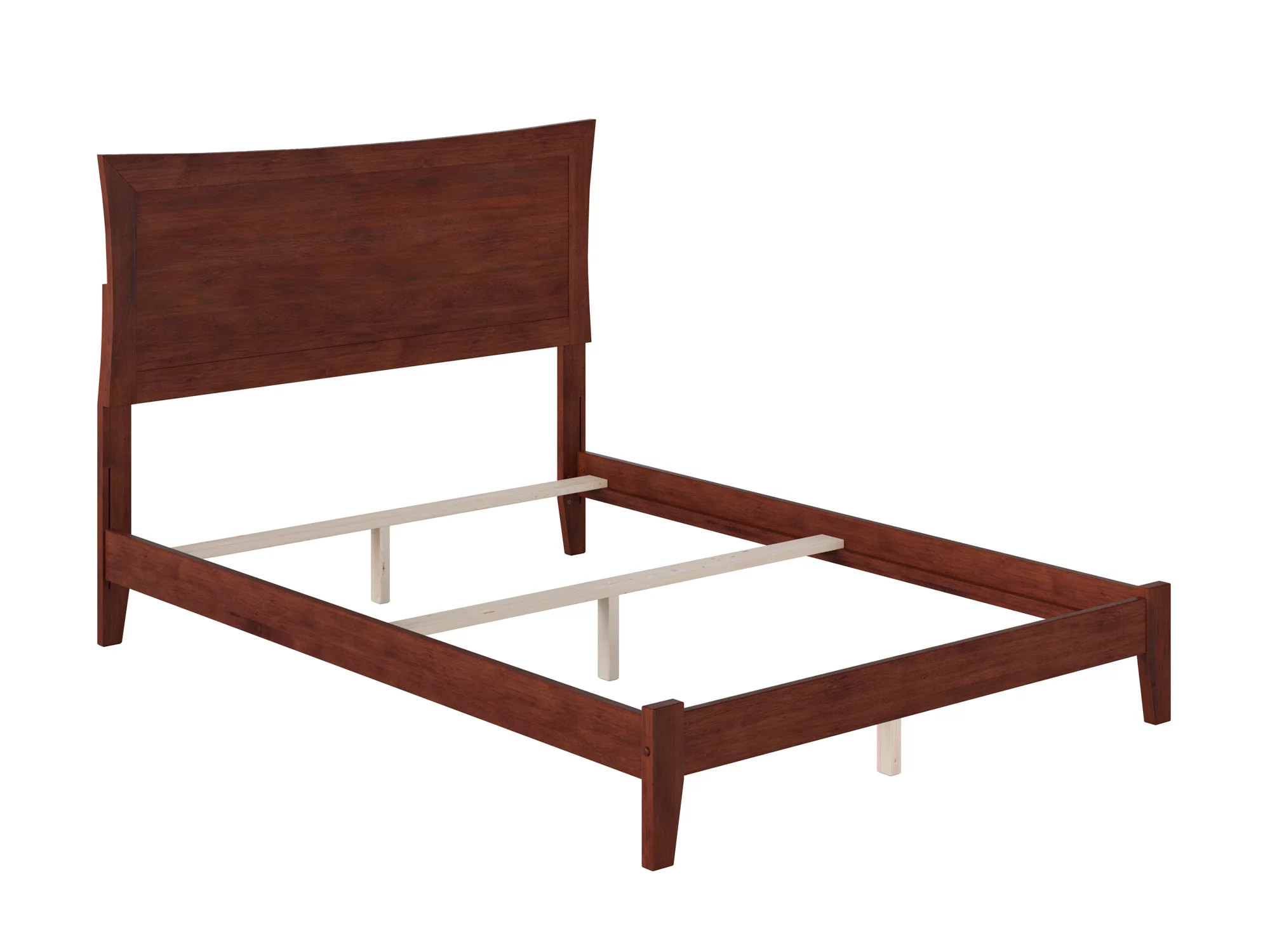 AFI Metro Full Wood Traditional Bed Frame with Panel Headboard, Walnut