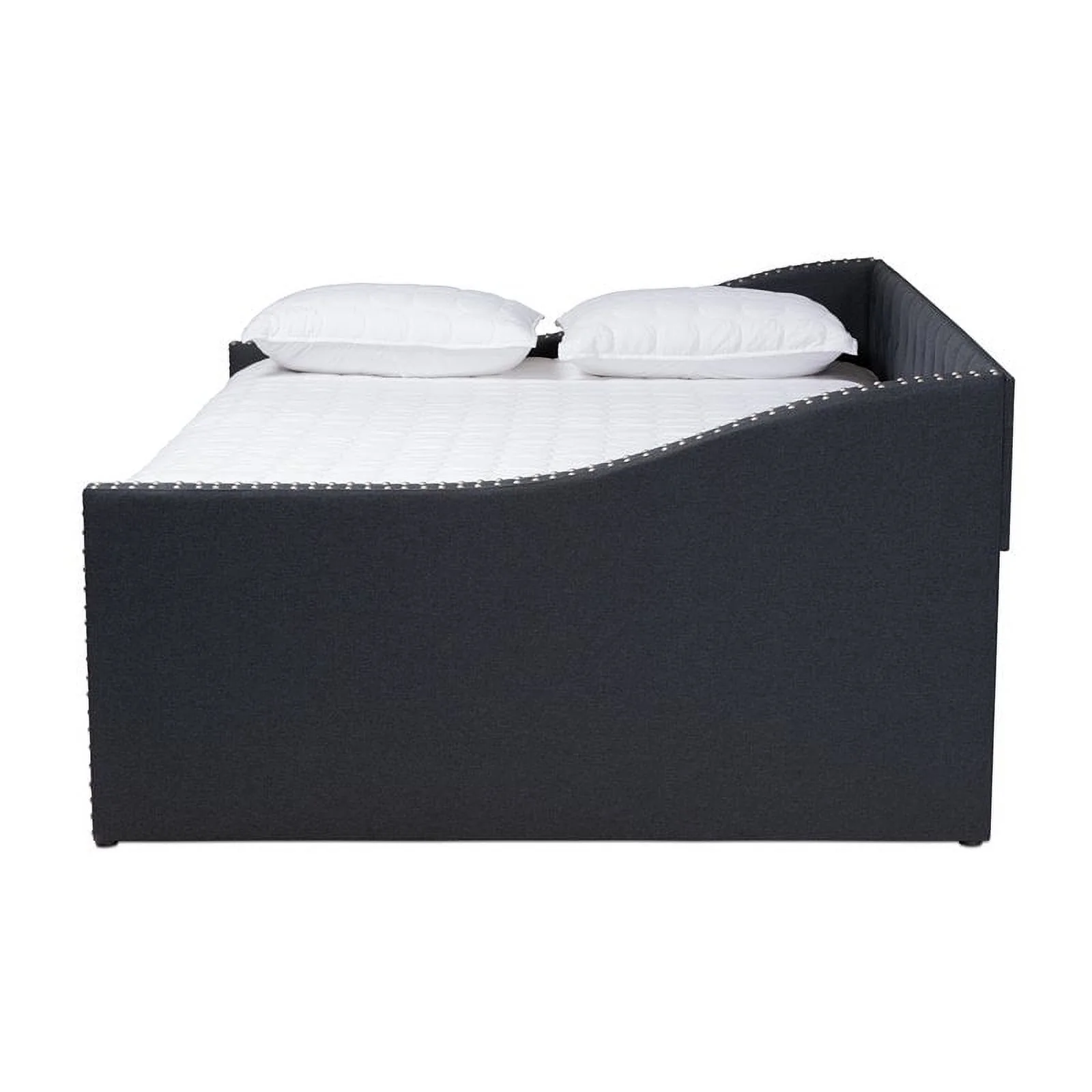 Allora Modern Fabric Upholstered Queen Size Daybed in Dark Gray