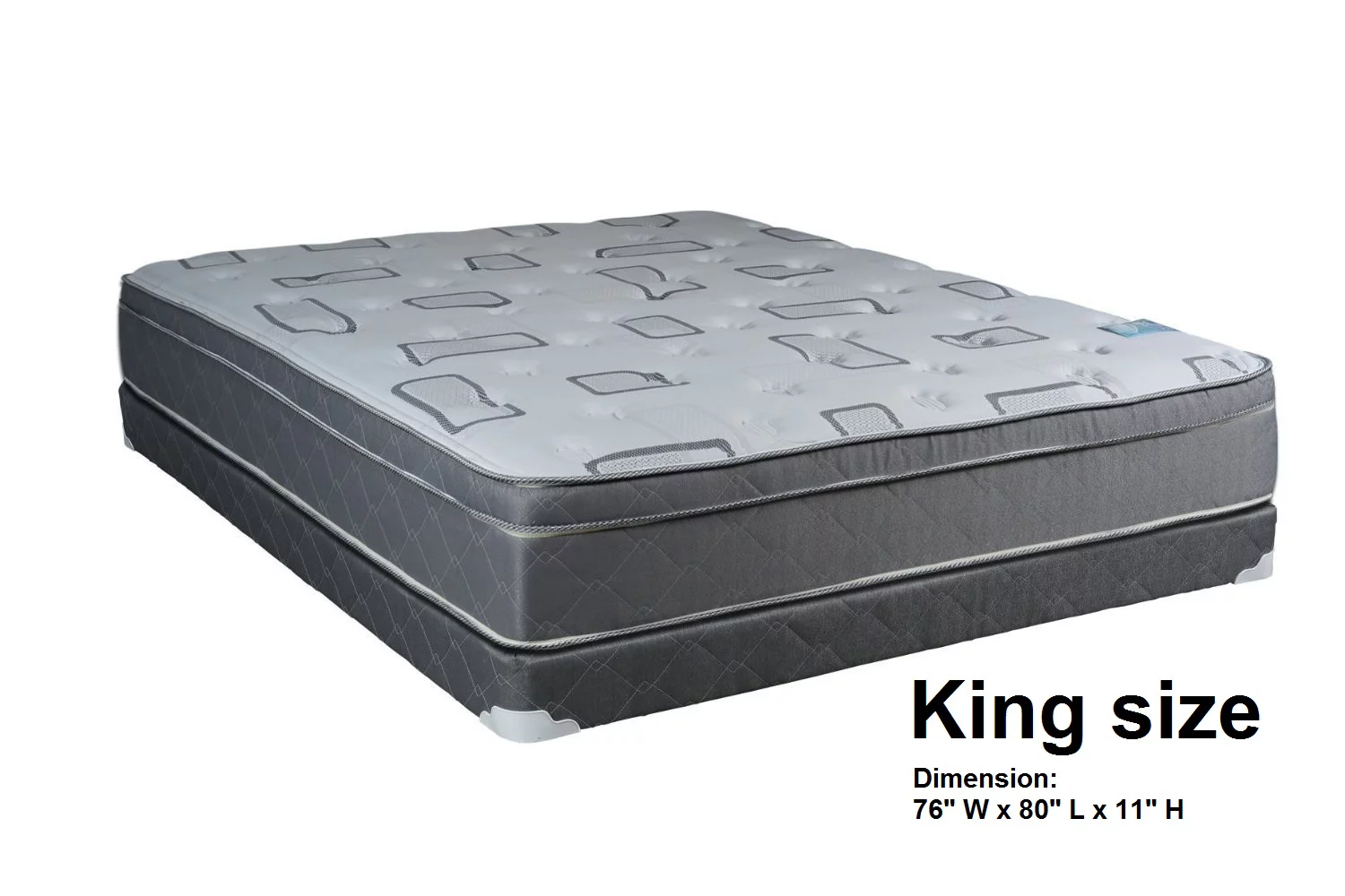 natural trophy king medium plush eurotop mattress & box spring - sleep system with enhanced foam encased support, fully assembled, orthopedic, longlasting by dream solutions usa