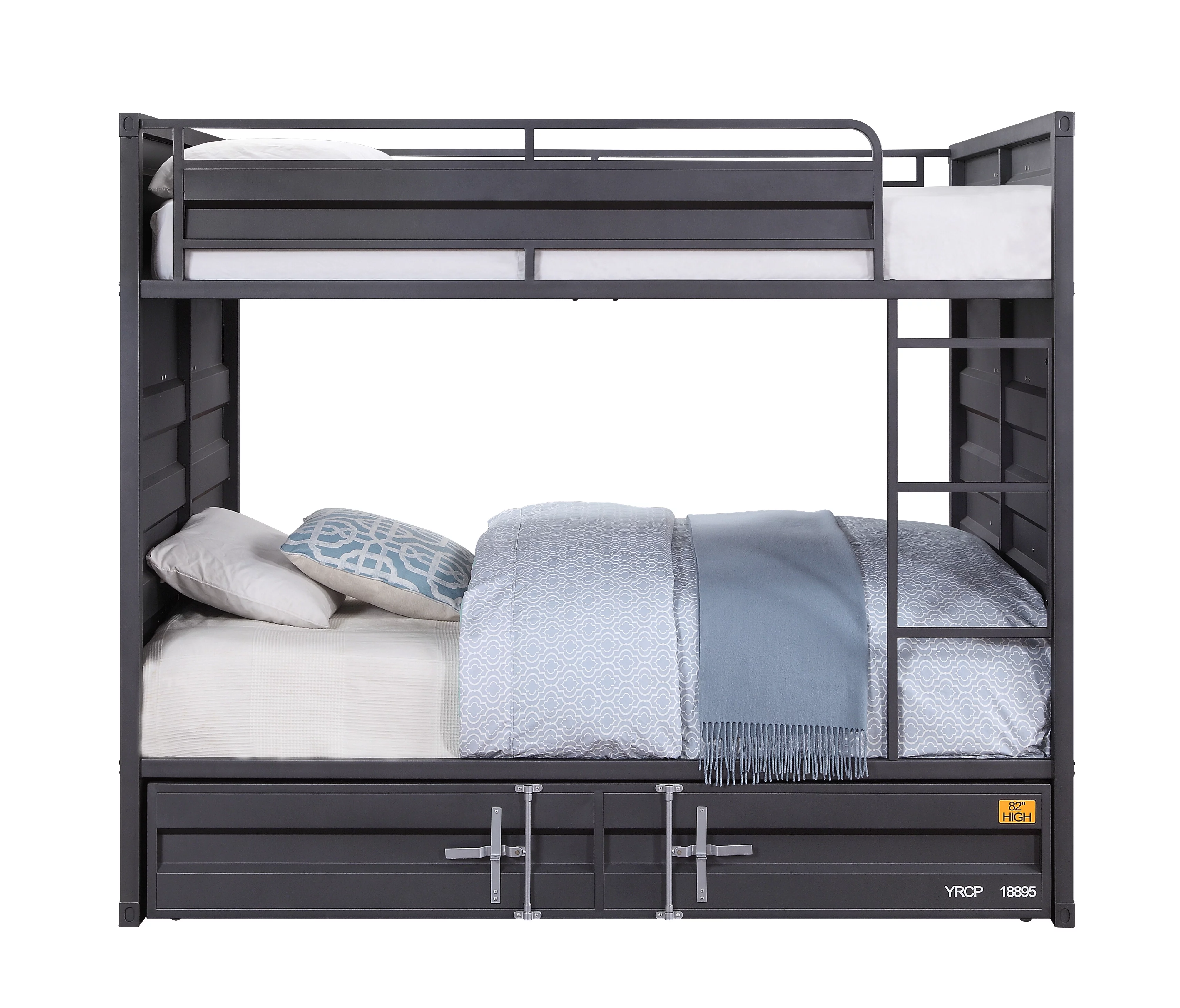 Acme Cargo Container Style Full over Full Bunk Bed, Multiple Colors