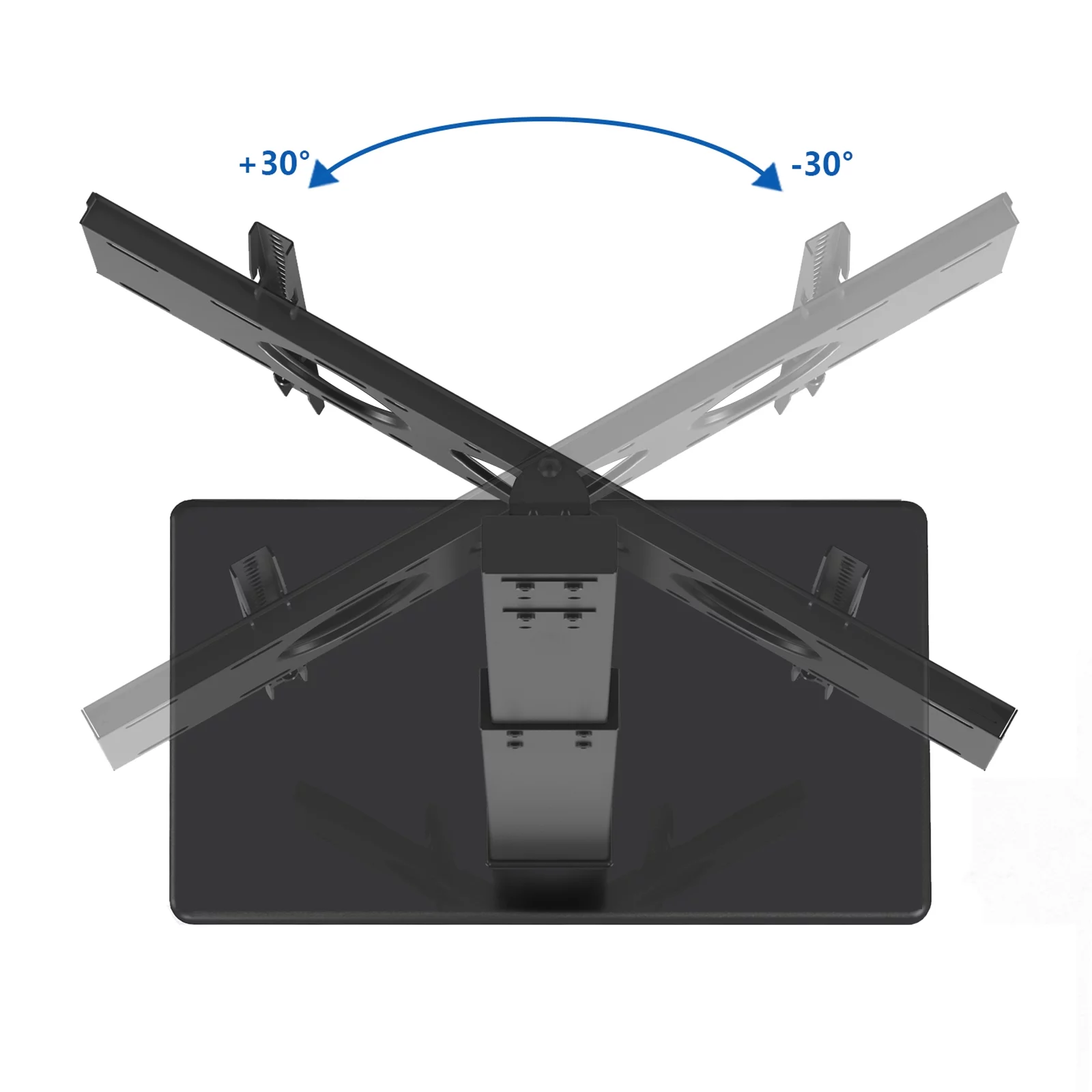 TAVR Modern Swivel Floor TV Stand Base for TVs up to 70 inch Black TV Mount