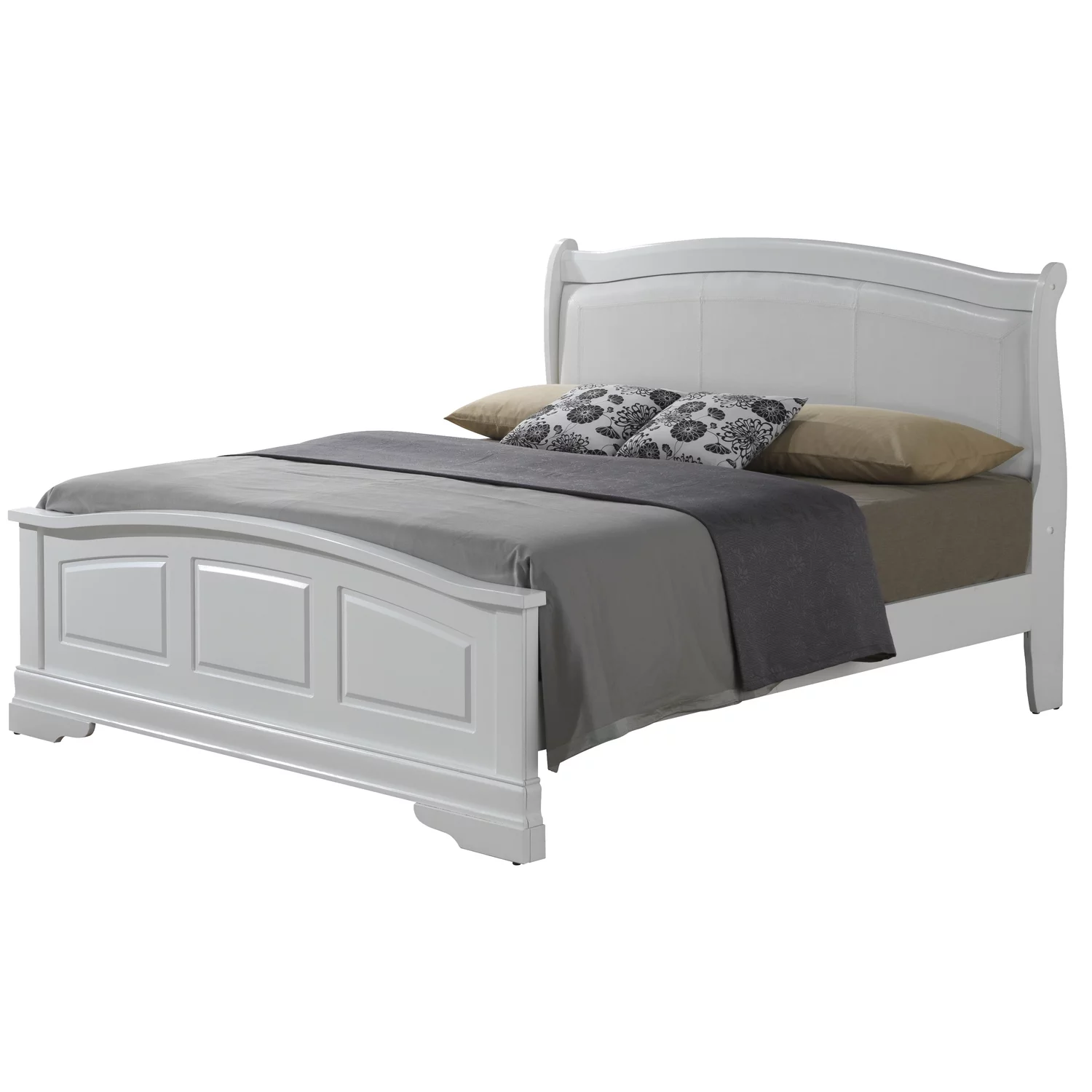 Homestock Coastal Craftsman G3190C-QB2 Queen Bed , white