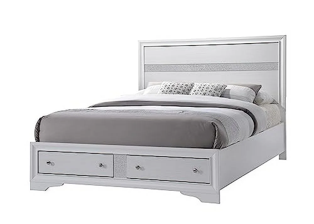 Kings Brand Furniture - 6-Piece Watson King Size Bedroom Set. Bed, Dresser, Mirror, Chest & 2 Night Stands