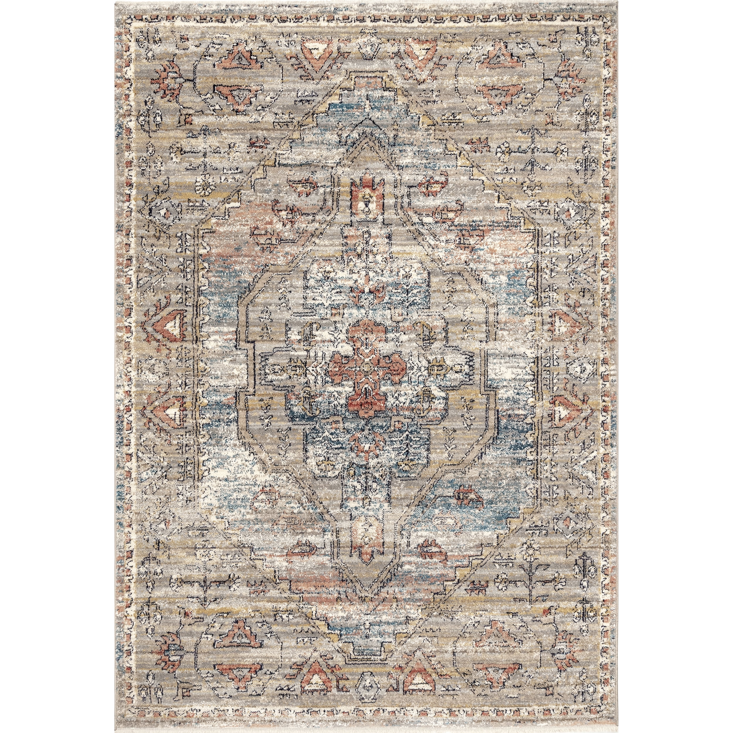 nuLOOM Marley Traditional Medallion Fringe Area Rug, 9' x 12', Beige