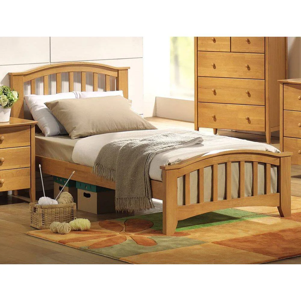 Miekor Furniture San Marino Twin Bed in Maple