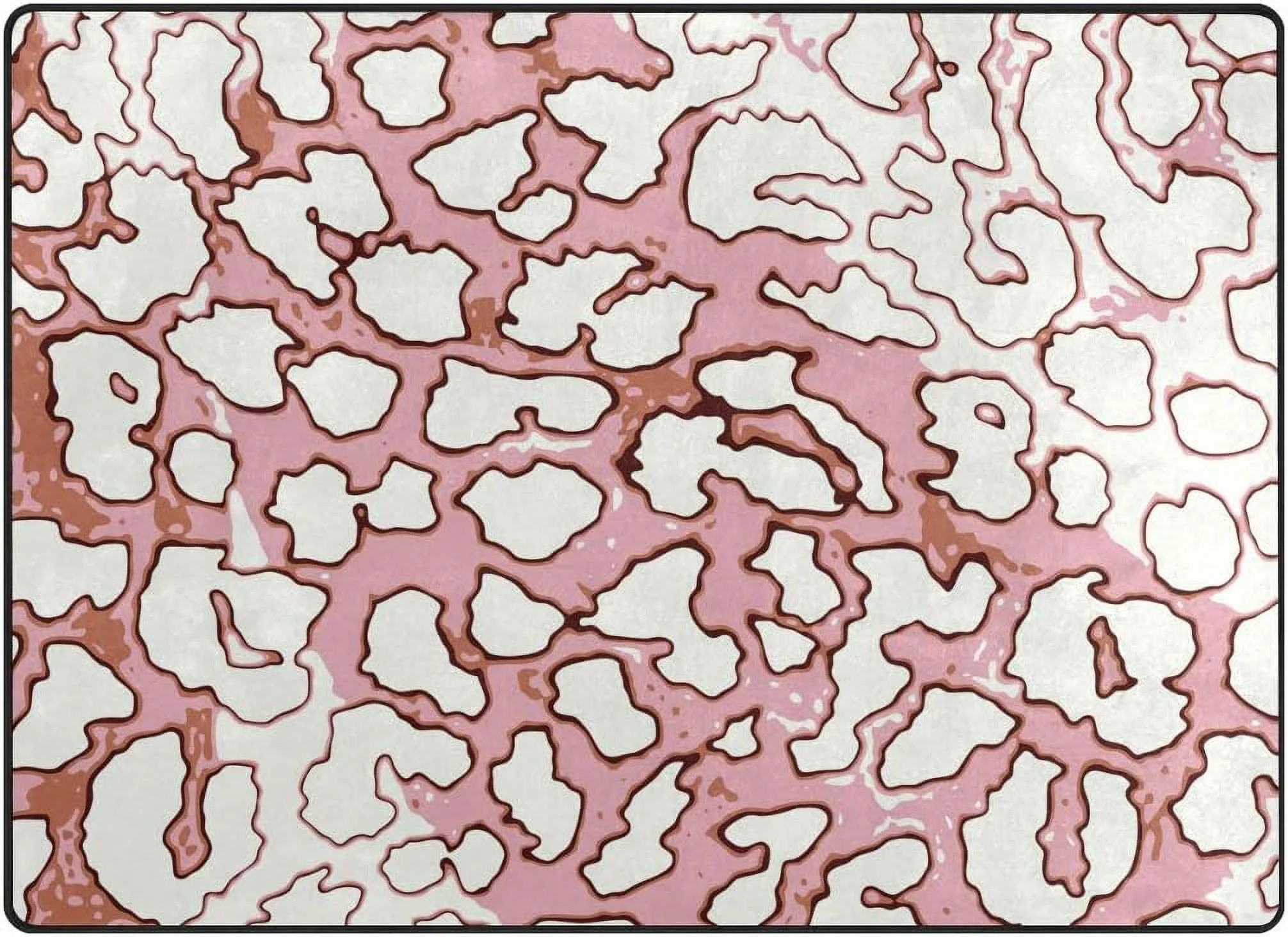 FREEAM Pink Animal Skin Leopard Area Rug 5x7 Soft Large Area Rugs Indoor Modern Floor Carpet No-Shedding Non-Slip Mat for Living Room Entryway Bedroom Kids Room