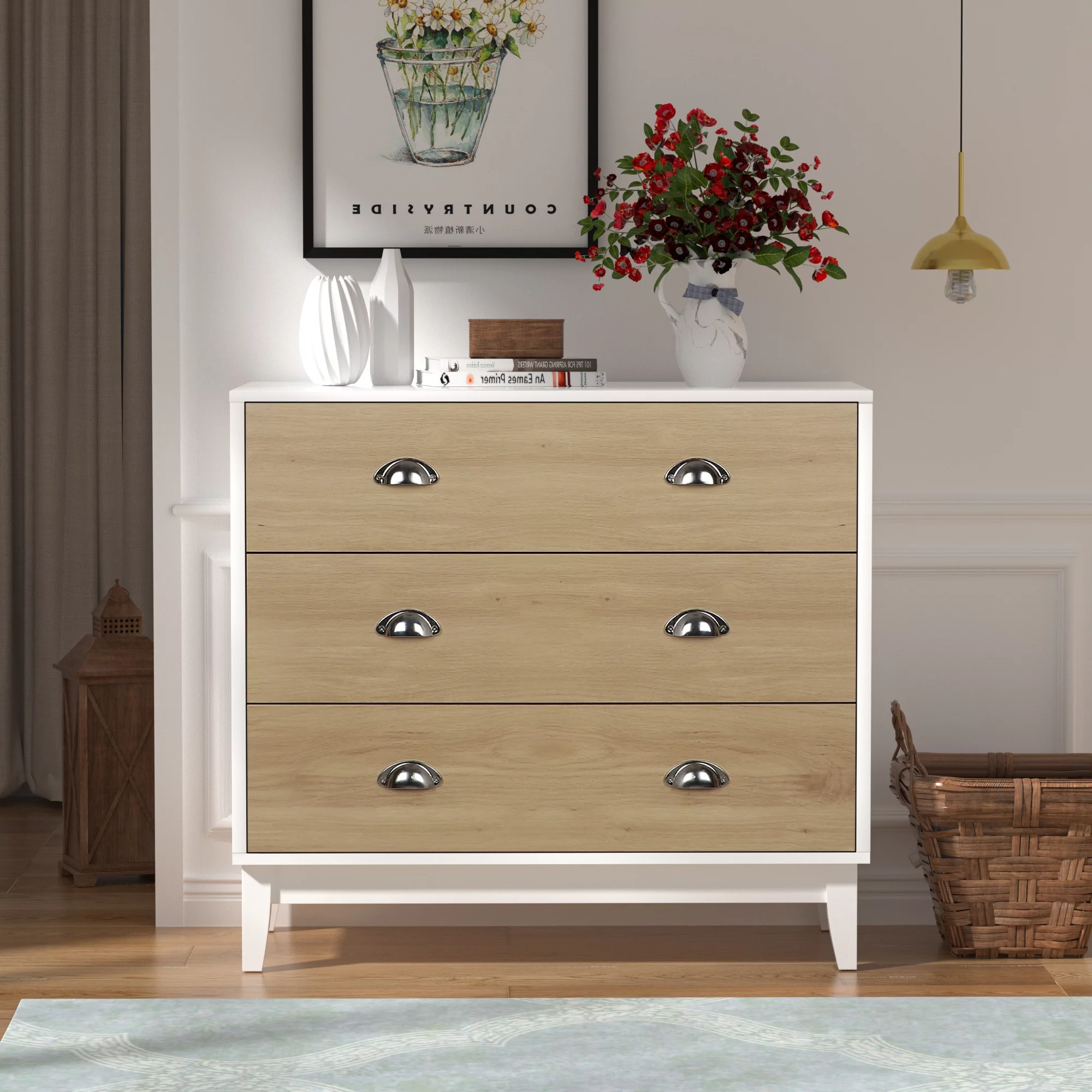 Eumyviv Vintage Drawer Dresser, 29.9