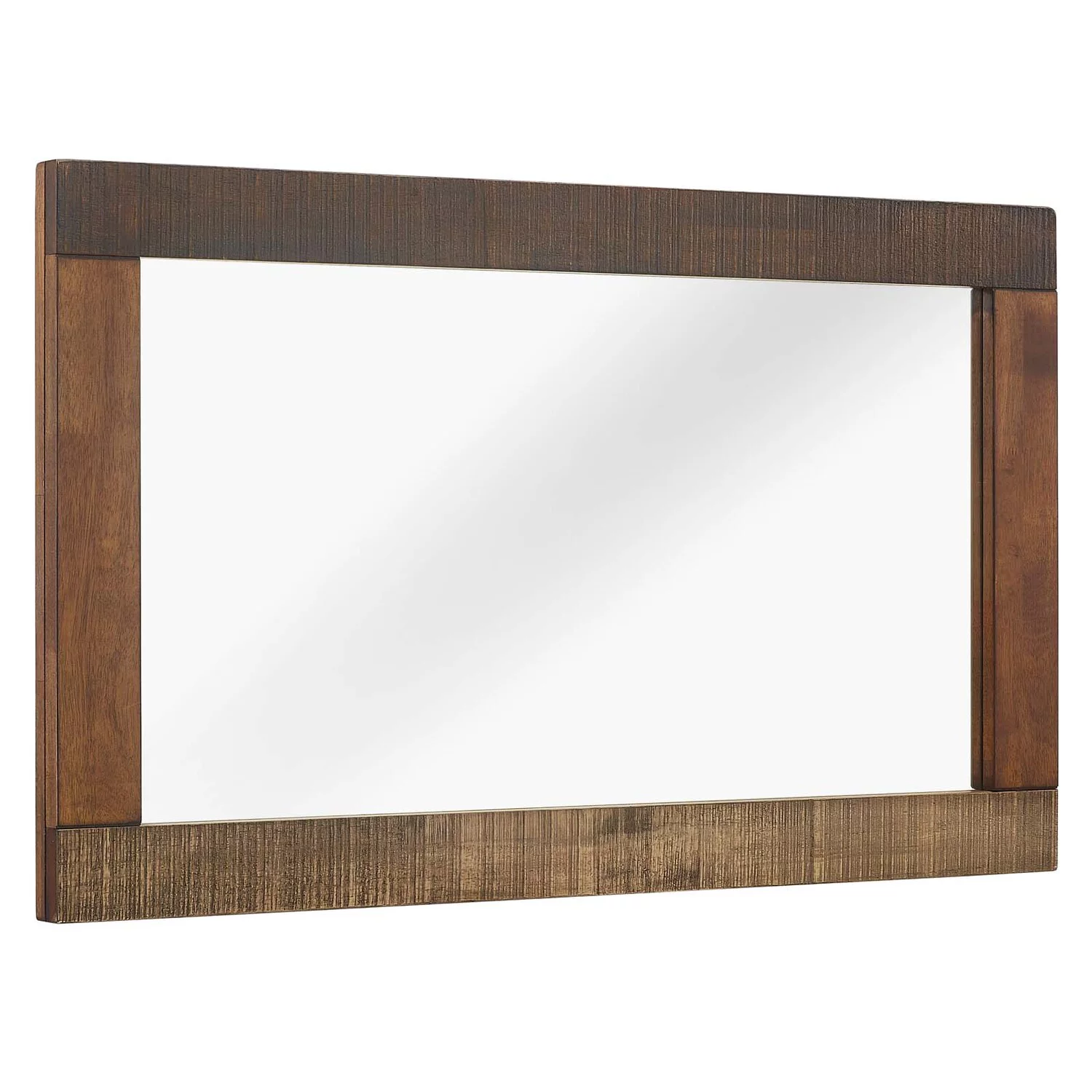 Modway Arwen Rustic Wood Frame Mirror in Walnut