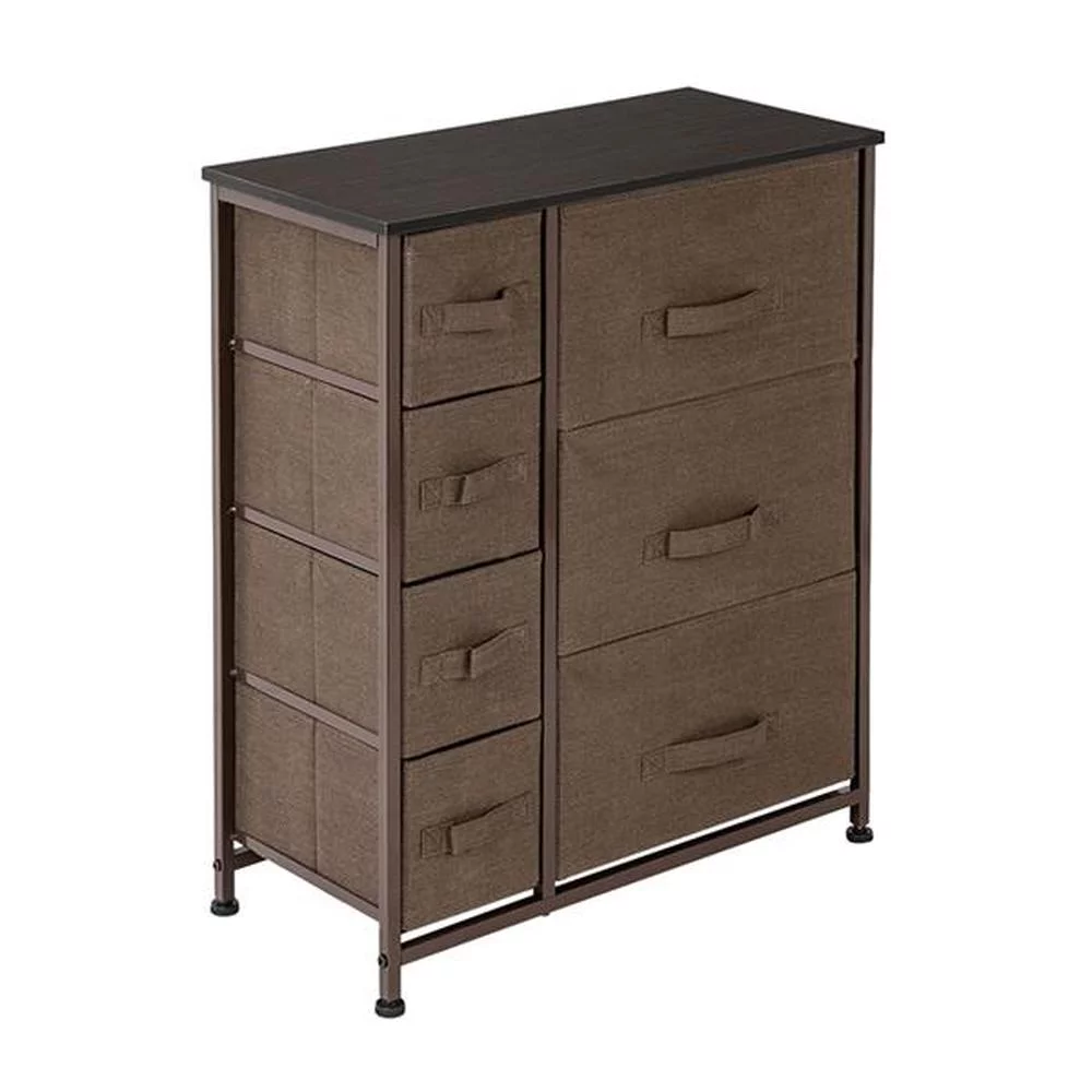 7 Drawer Nightstand, Tall Storage Tower Dresser Unit for Living Room, Bedroom, Hallway, Nursery