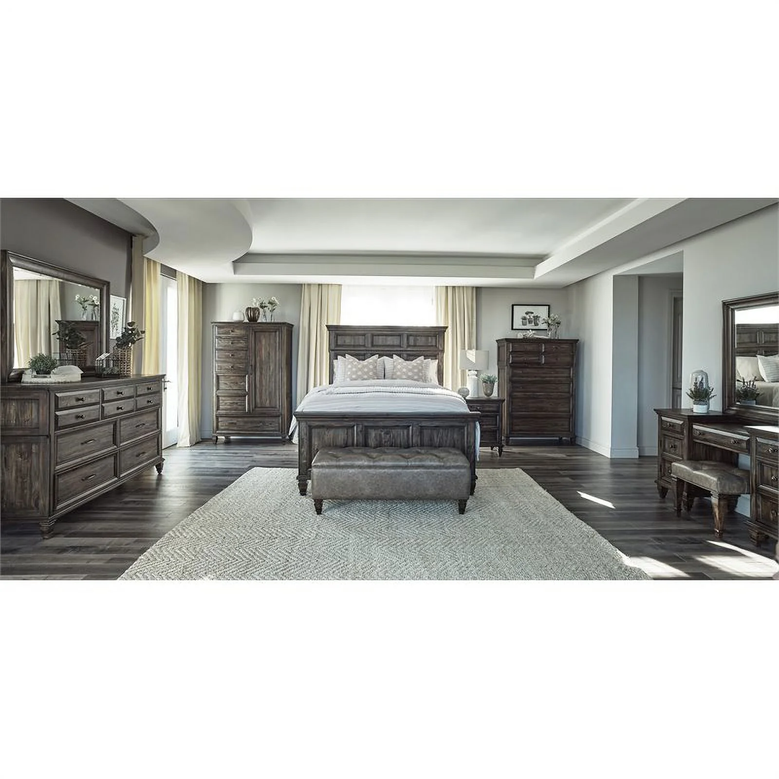 Avenue 5-piece California King Bedroom Set Weathered Burnished Brown
