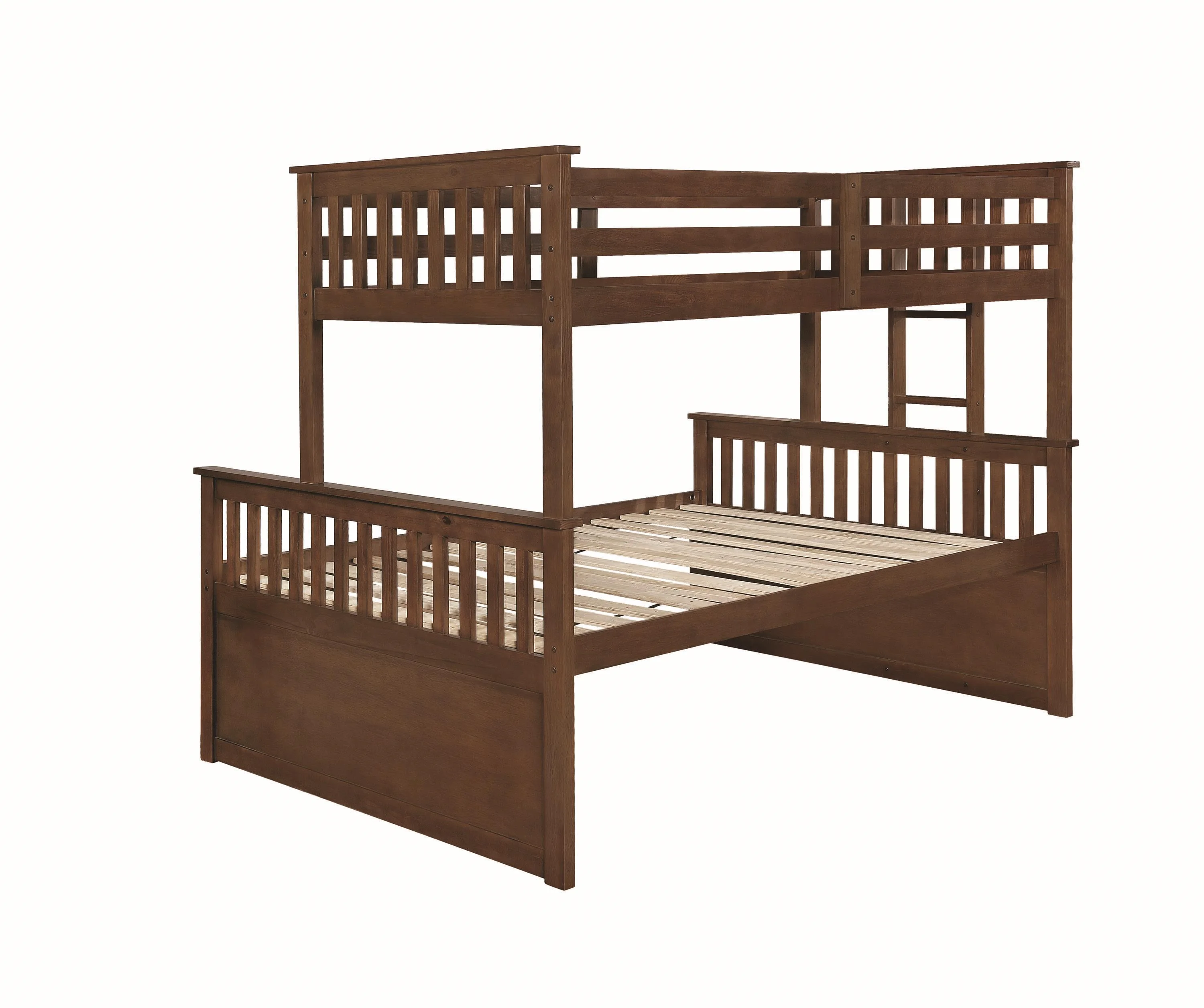Atkin Twin Extra Long over Queen 3-drawer Bunk Bed Weathered Walnut