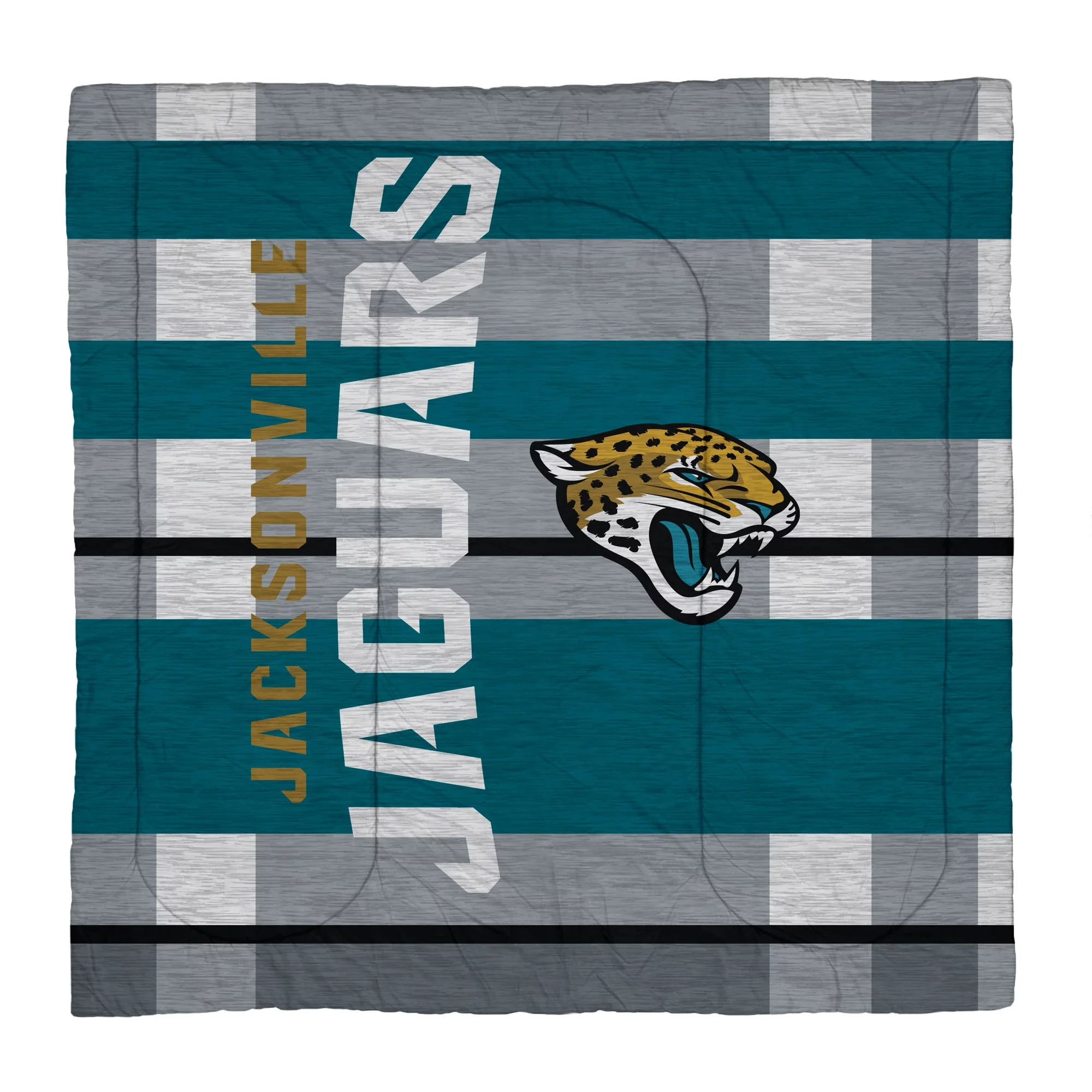 Jacksonville Jaguars Heathered Stripe 3-Piece Full/Queen Bed Set