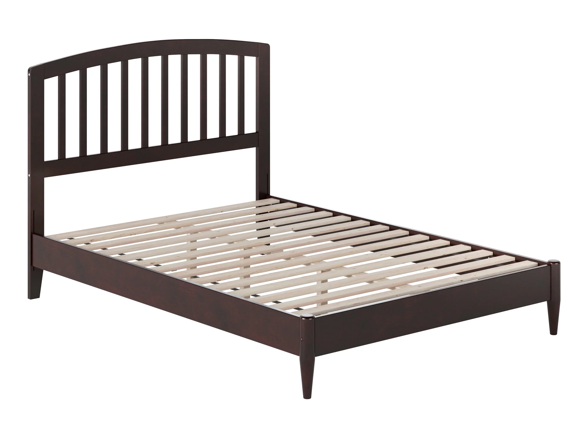 AFI Quincy Full Solid Wood Low Profile Platform Bed, Espresso