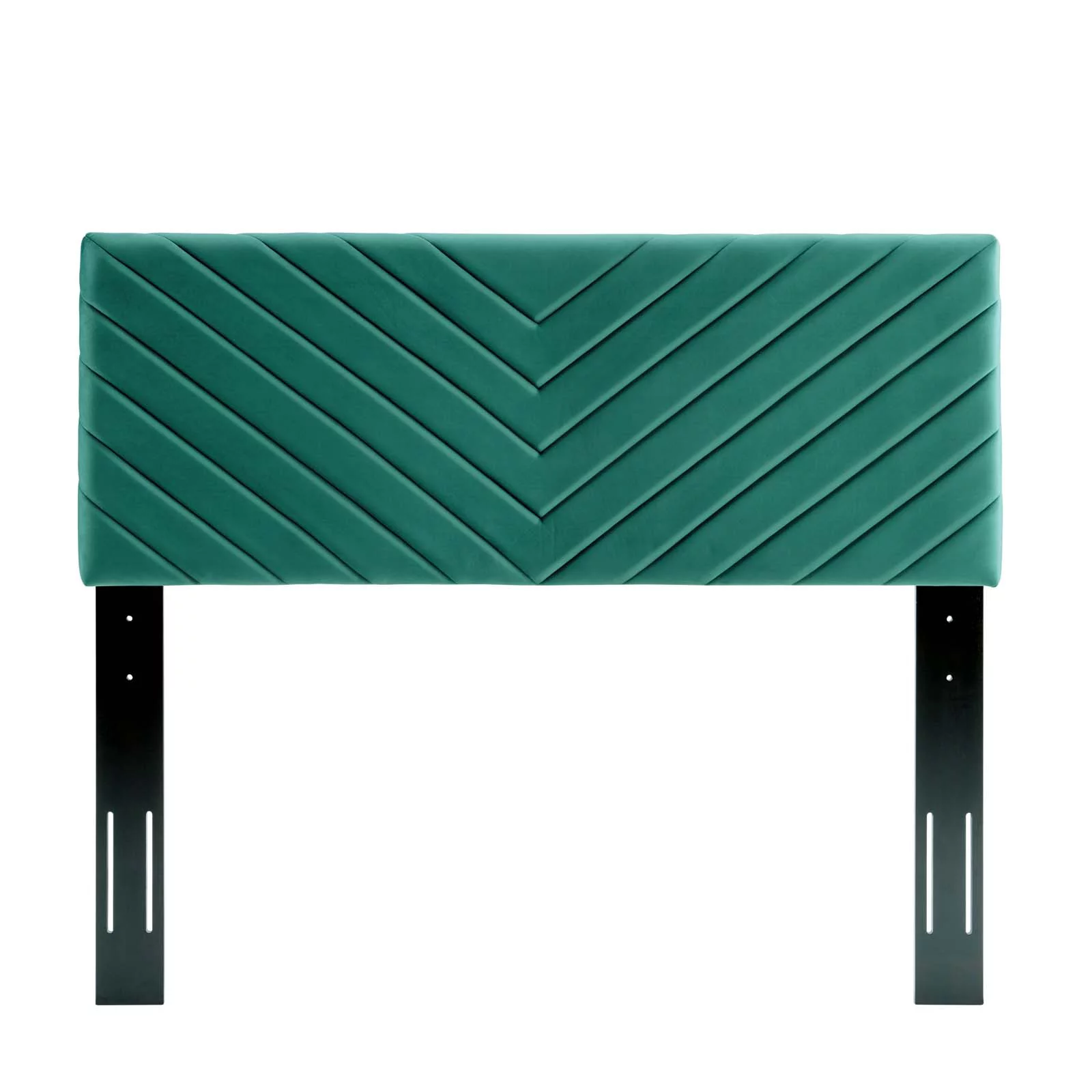 Modway Alyson Angular Channel Tufted Performance Velvet Full / Queen Headboard in Teal