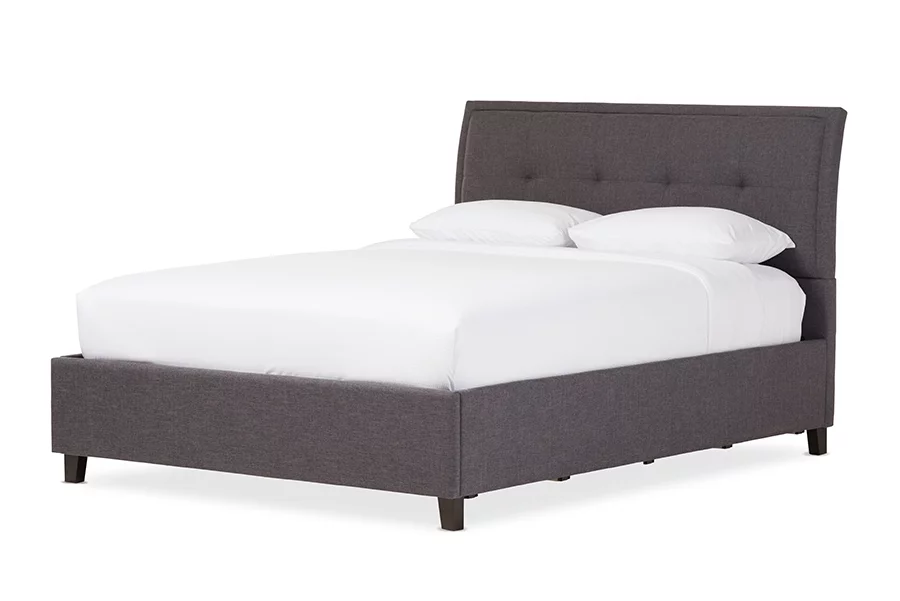 Lea Queen Platform Bed in Dark Gray