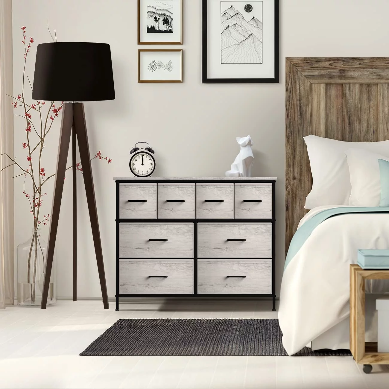 Sorbus 8-Drawer Dresser - Faux Wood Storage for Clothes in Bedroom, Living Room, Dorm - Easy-Pull Bins