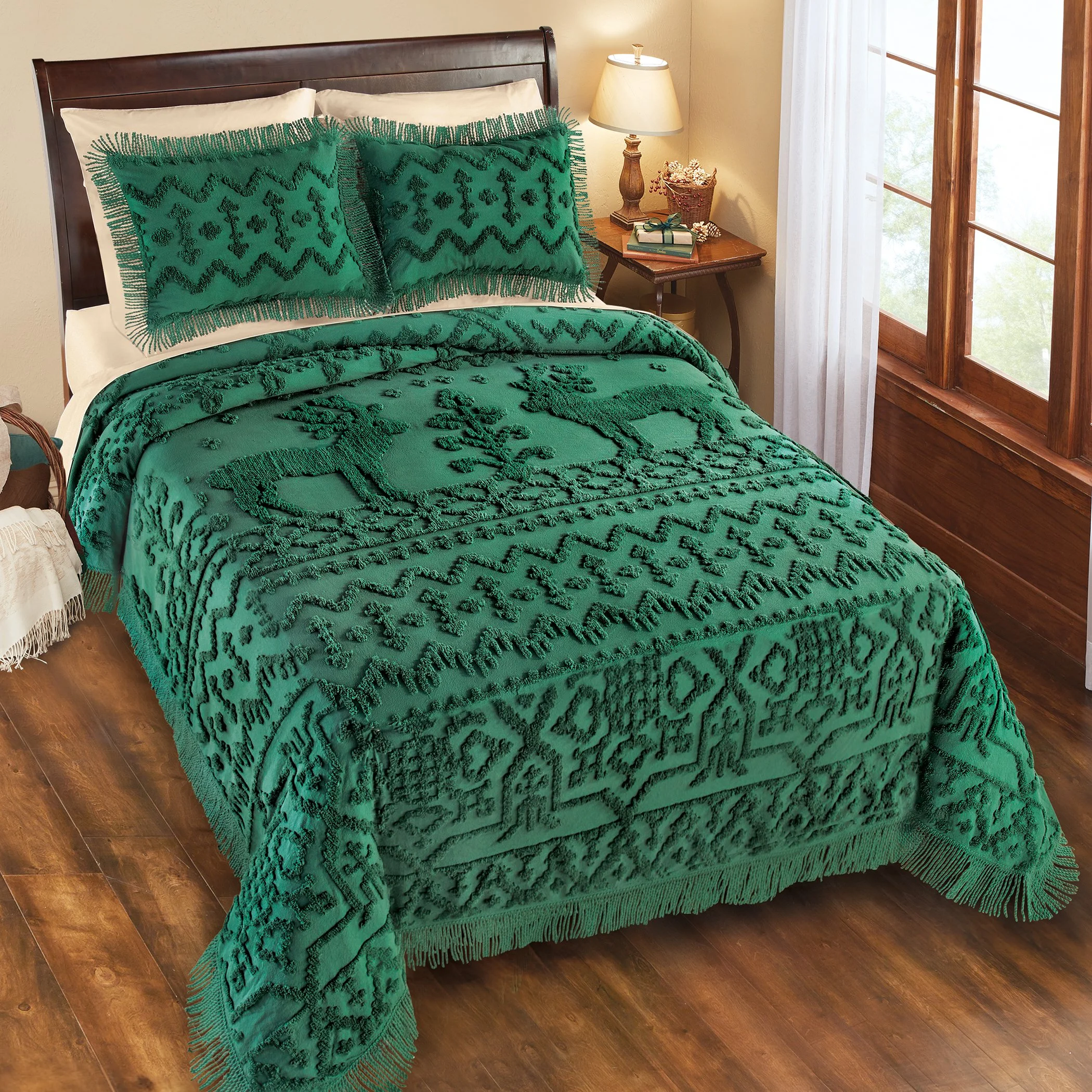 Collections Etc Festive Nordic Textured Chenille Bedspread