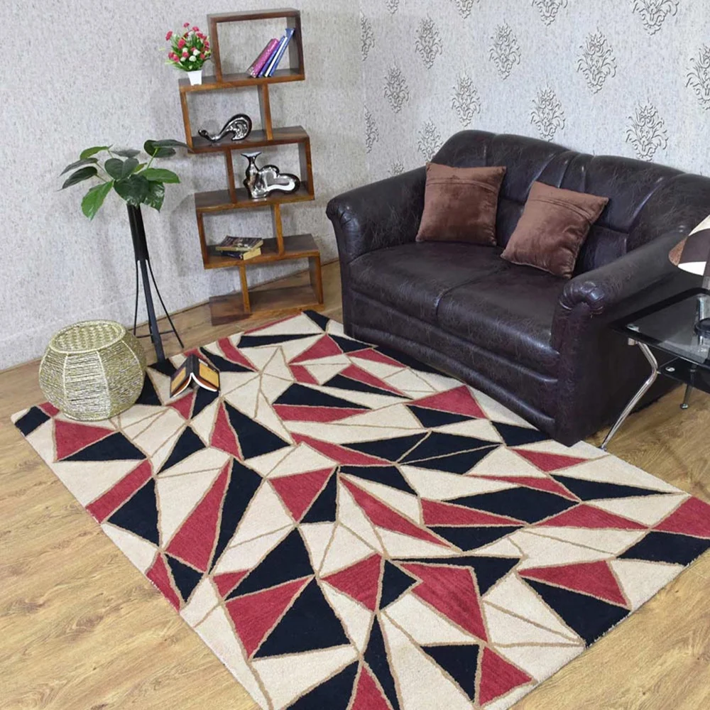Rugsotic Carpets Hand Tufted, Contemporary Wool Floor Area Rug For Living Room Bedroom, Multicolor, 9'x12'