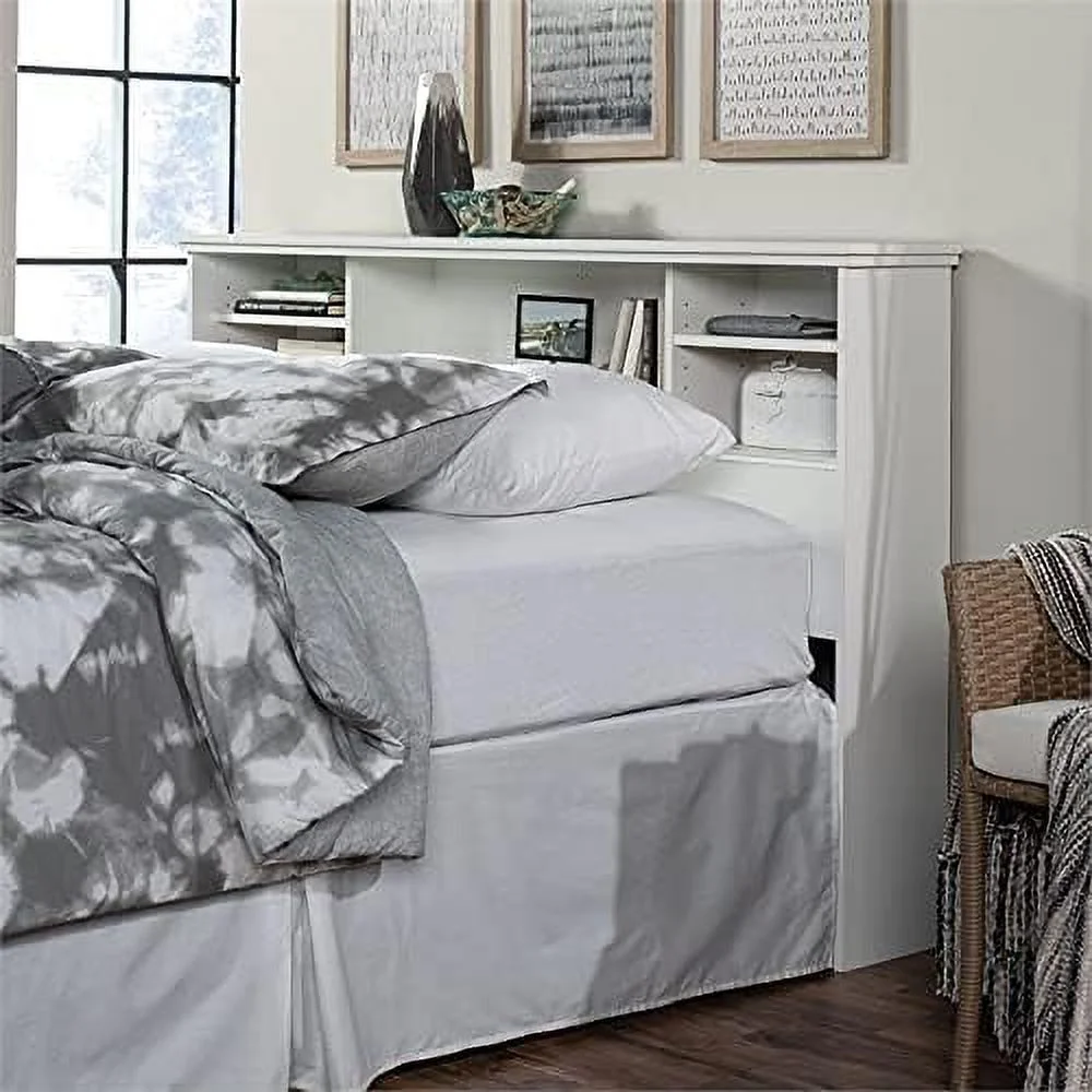 Transitional Engineered Wood Full-Queen Headboard In White