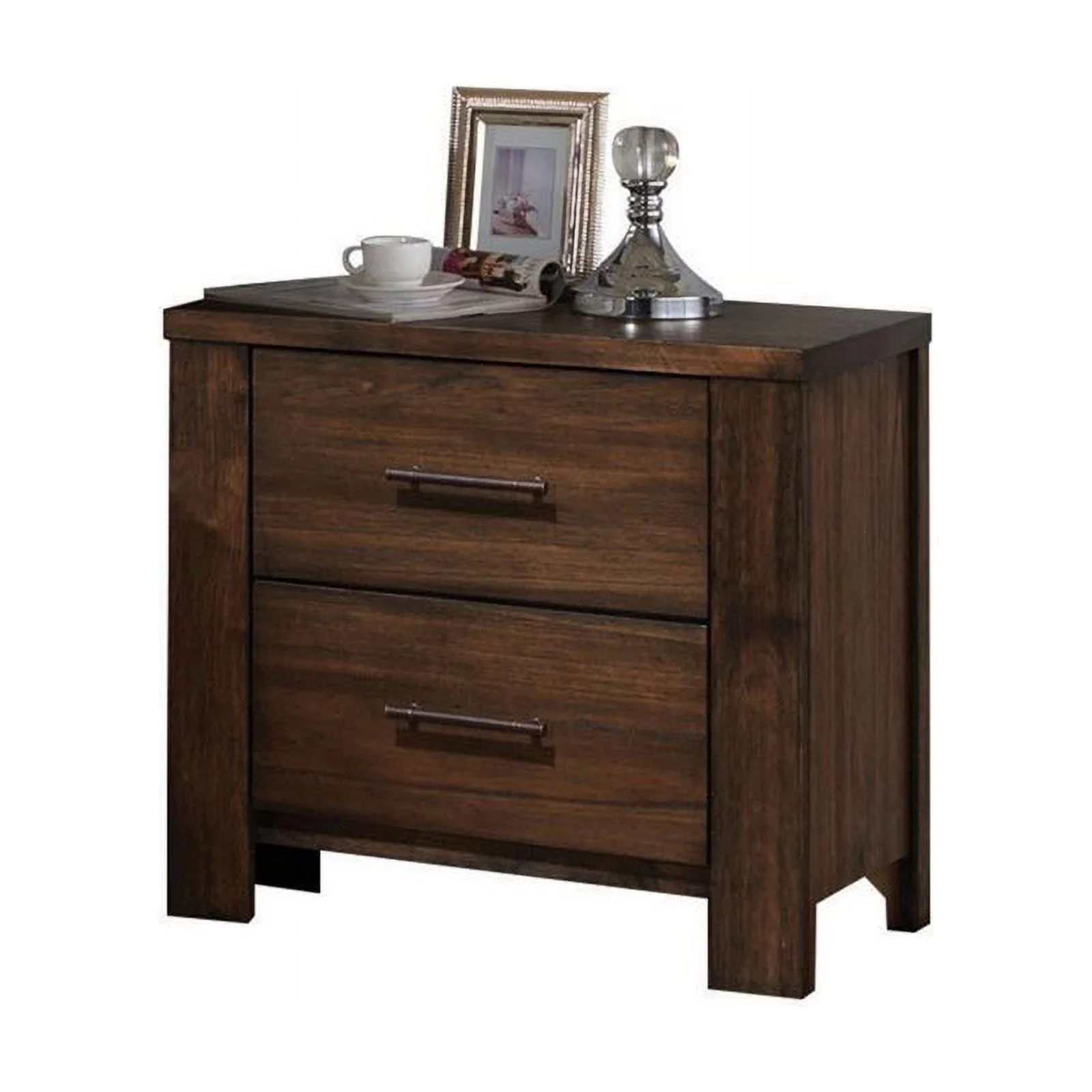 Home Square 4-Piece Set with Queen Bed 6 Drawer Dresser and 2 Nightstands