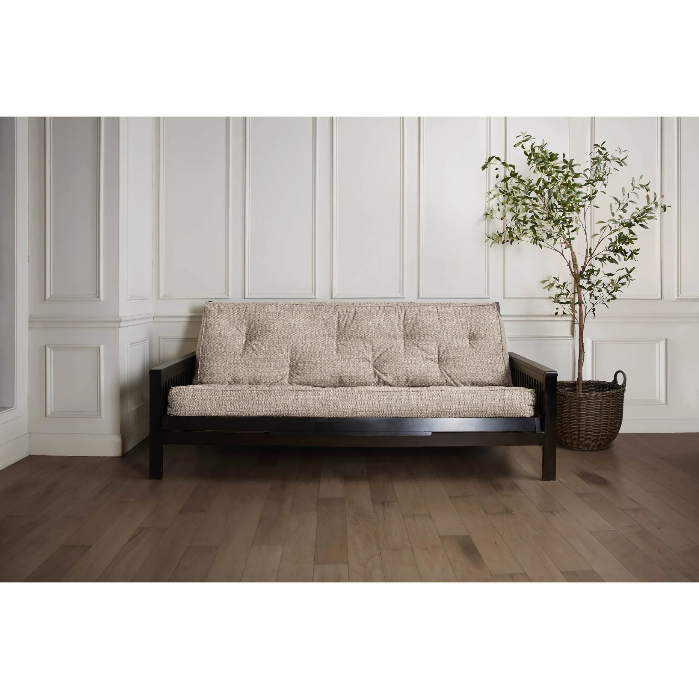 Mozaic Company Sorra Home Indoor Houndstooth Futon Mattress McKittrick Taupe/75 x 54 x 12 in - Full