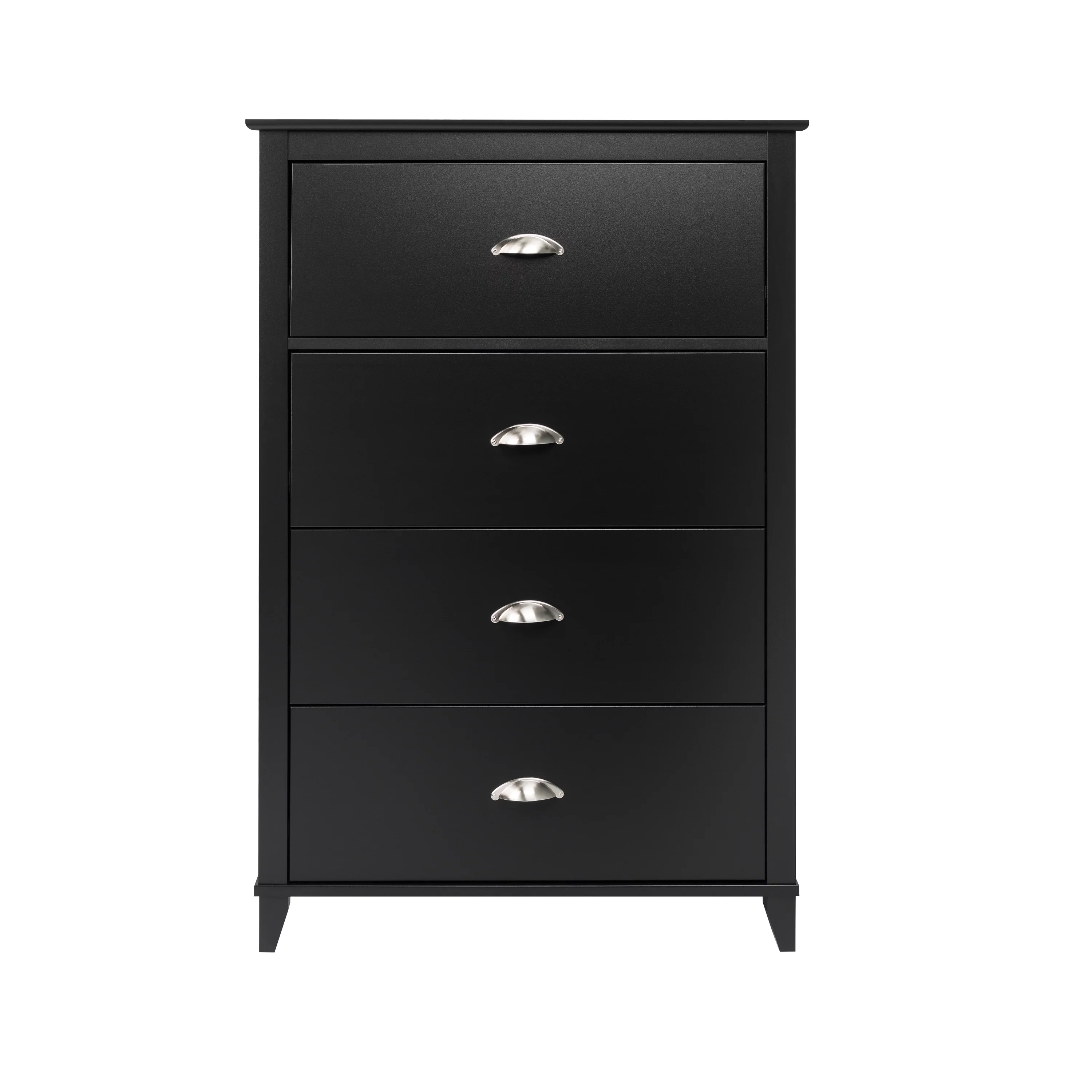 Prepac Yaletown Modern 4-Drawer Vertical Chest, Black