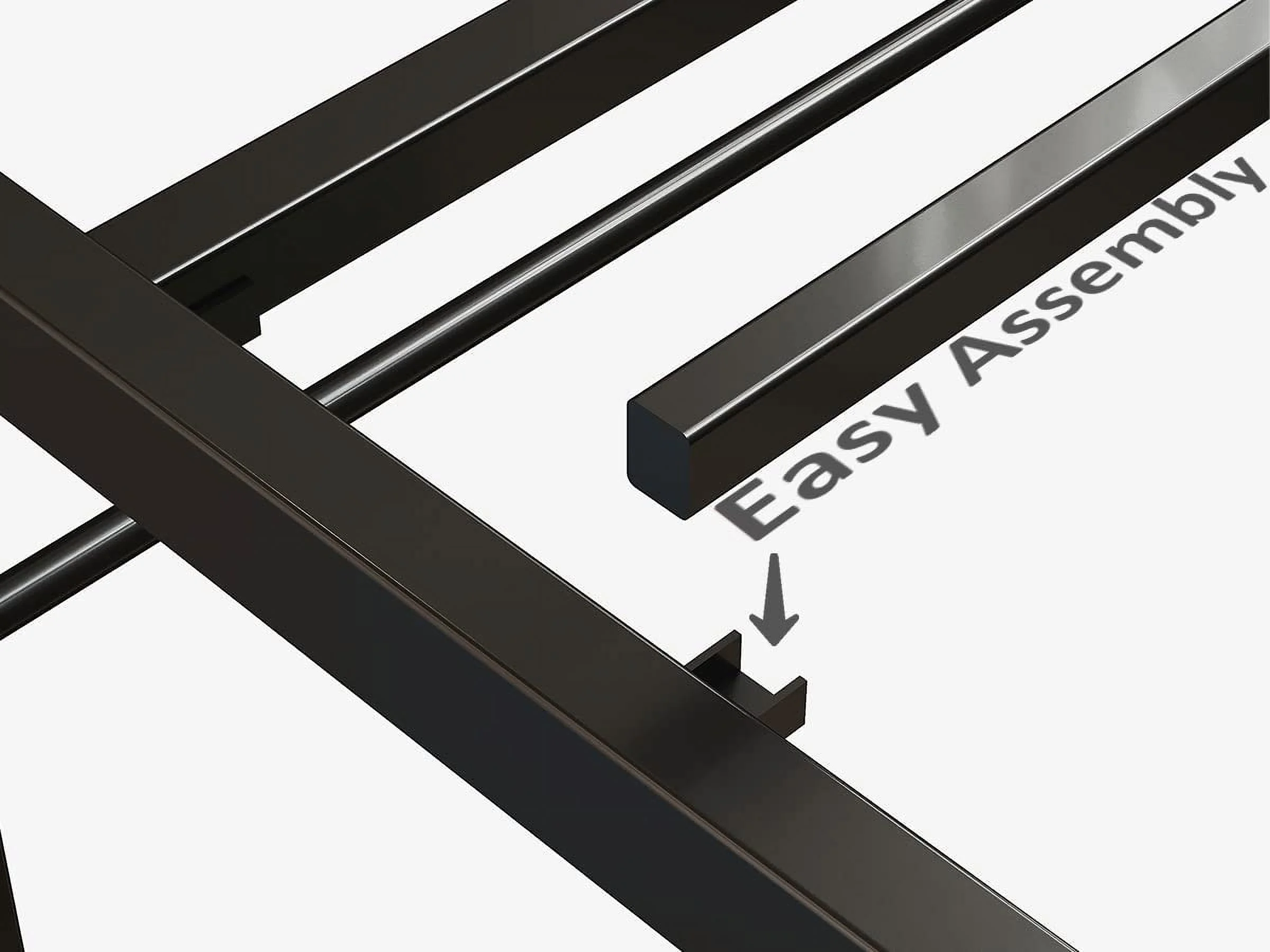 IRONCK Queen Size Bed Frame, Bookcase Headboard with Charging Station, Platform Storage Bed Vintage Brown