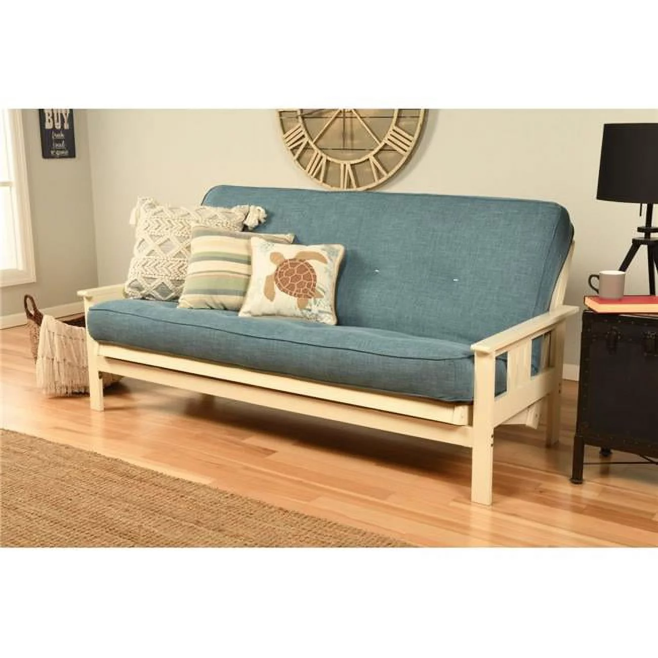 No. 6000 Linen Aqua 276 Coil Hinged Mattress - Full Size