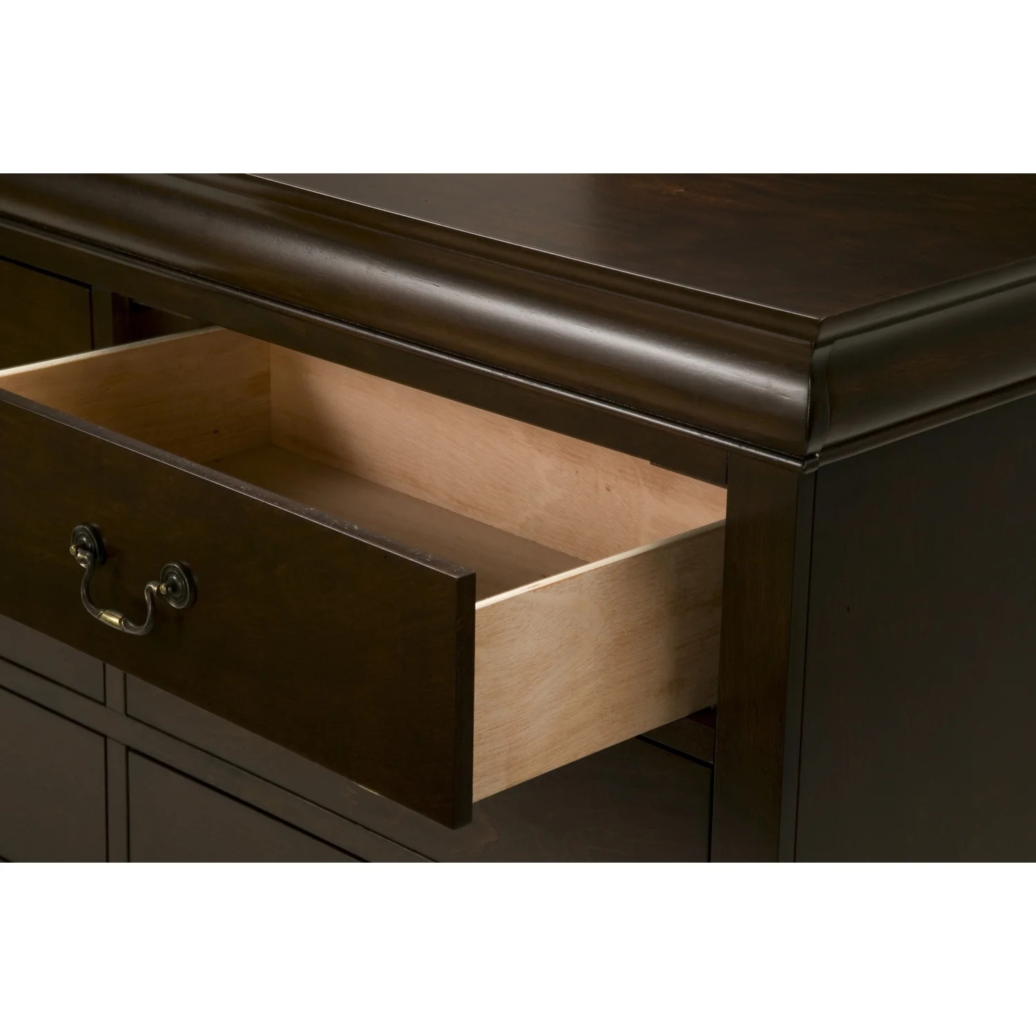 Alpine Furniture West Haven 6 Drawer Wood Dresser in Cappuccino (Brown)