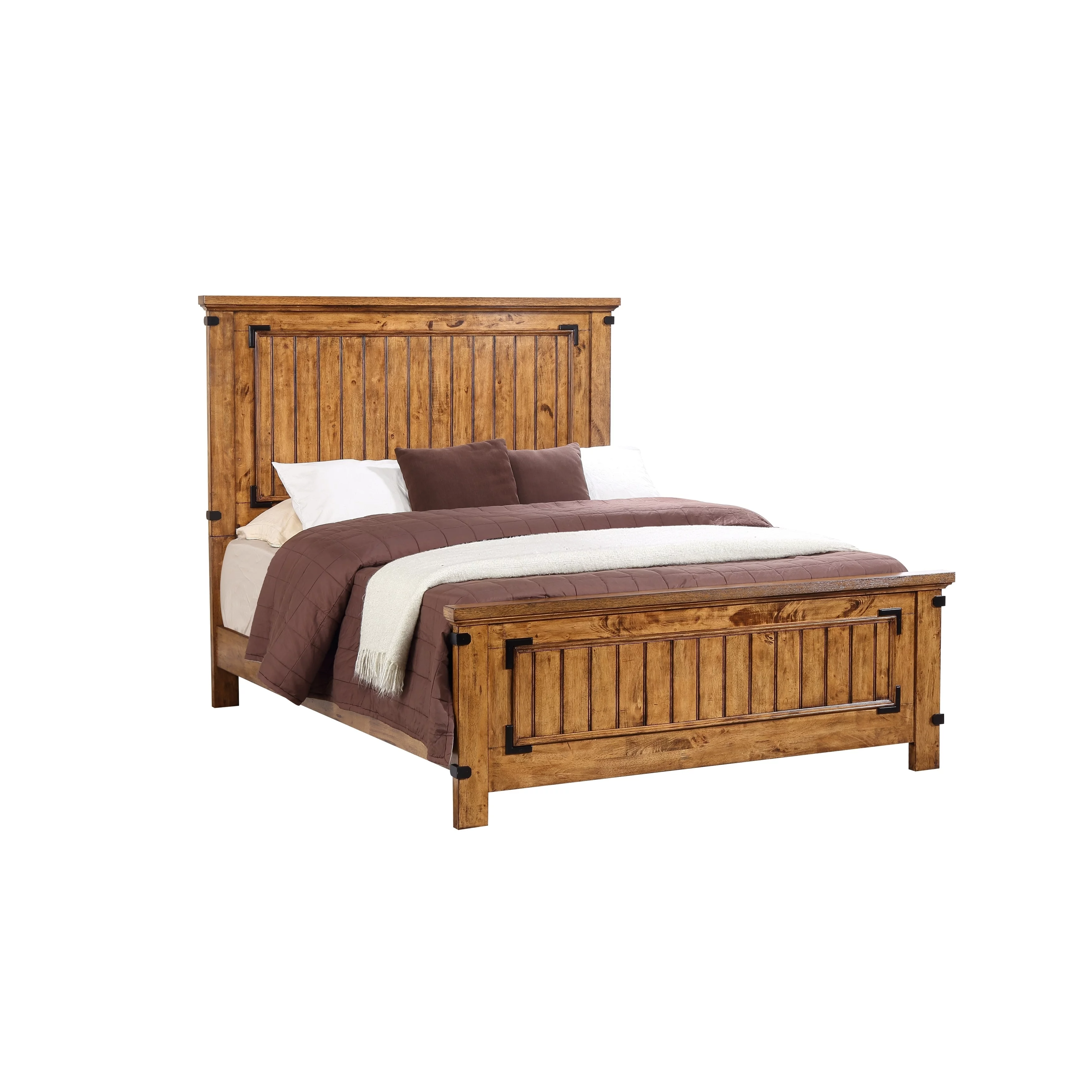 Coaster  Furniture Brenner Rustic Honey Panel Bed 65