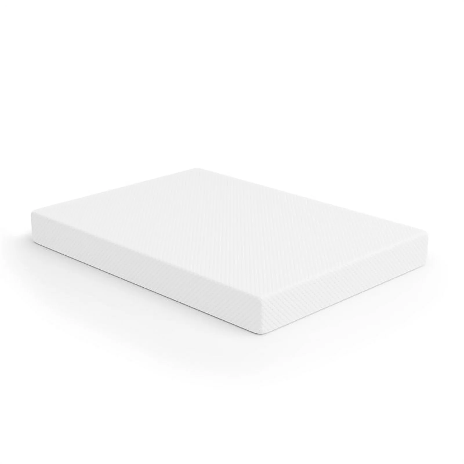 FOA Marc White Queen Platform Faux Leather Bed with 8