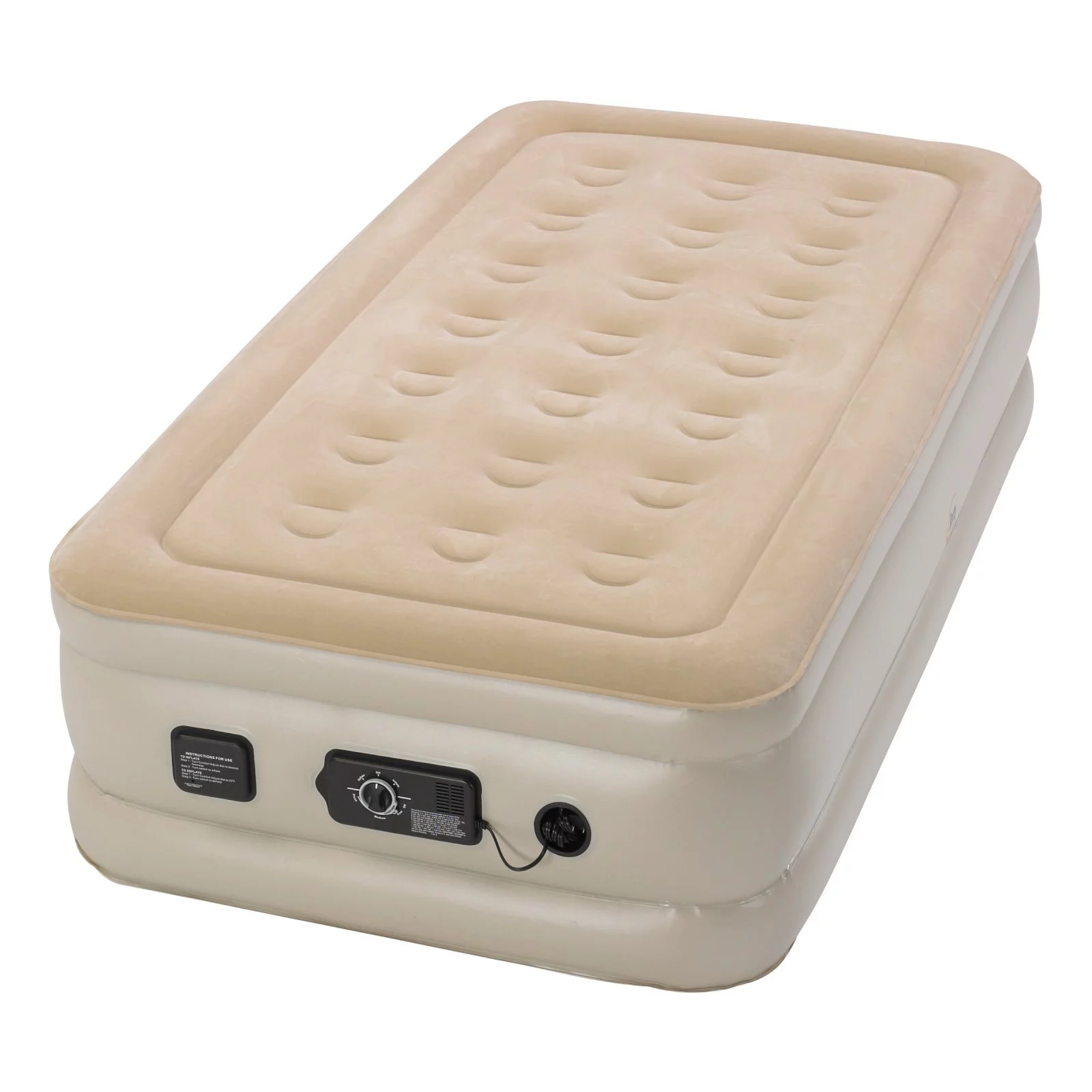 Serta Raised Queen Air Bed Mattress w/ Built-In neverFLAT AC Air Pump & Bag